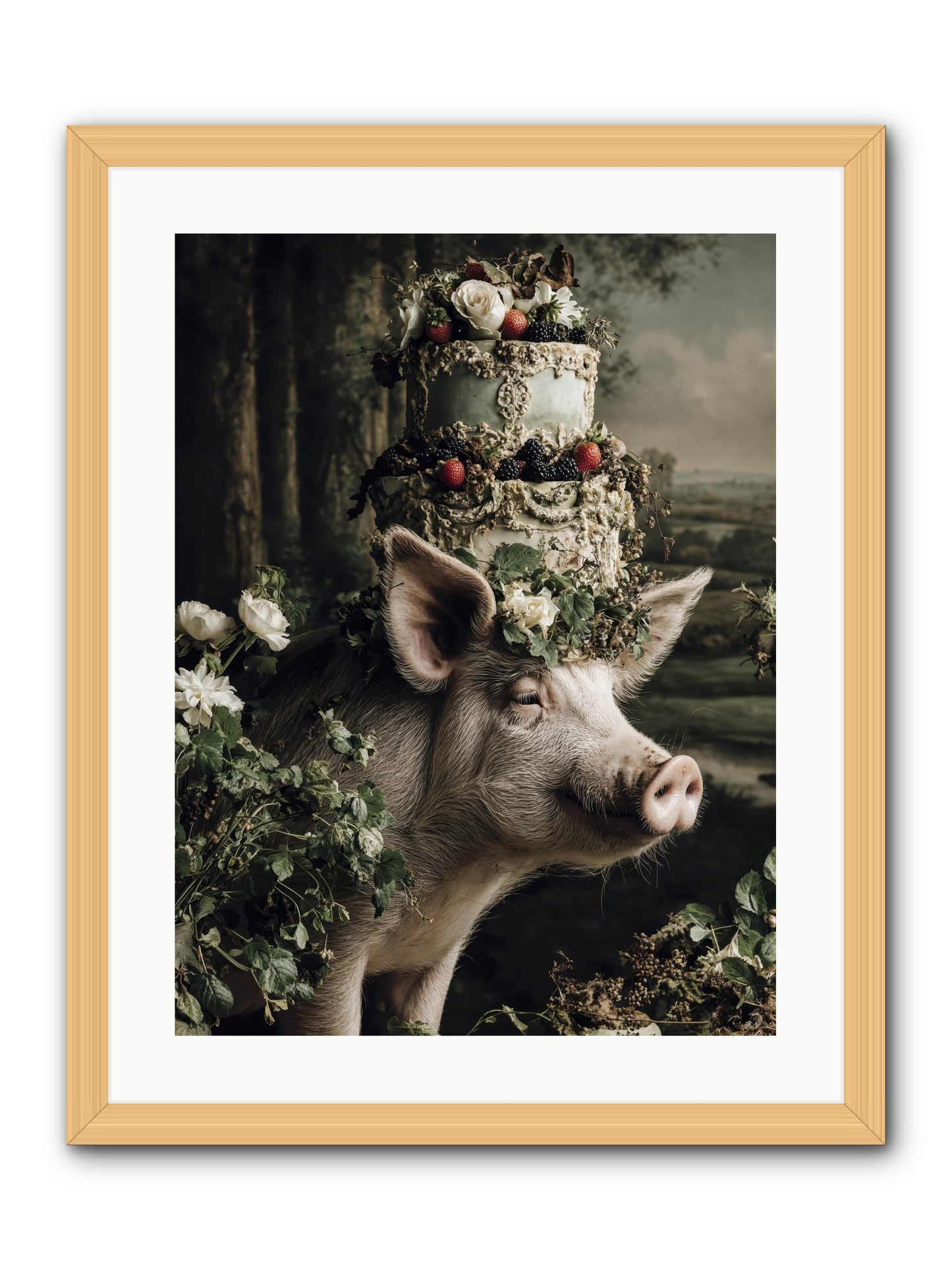 The Happy Proclamation -- Framed Print - Natural 18x24