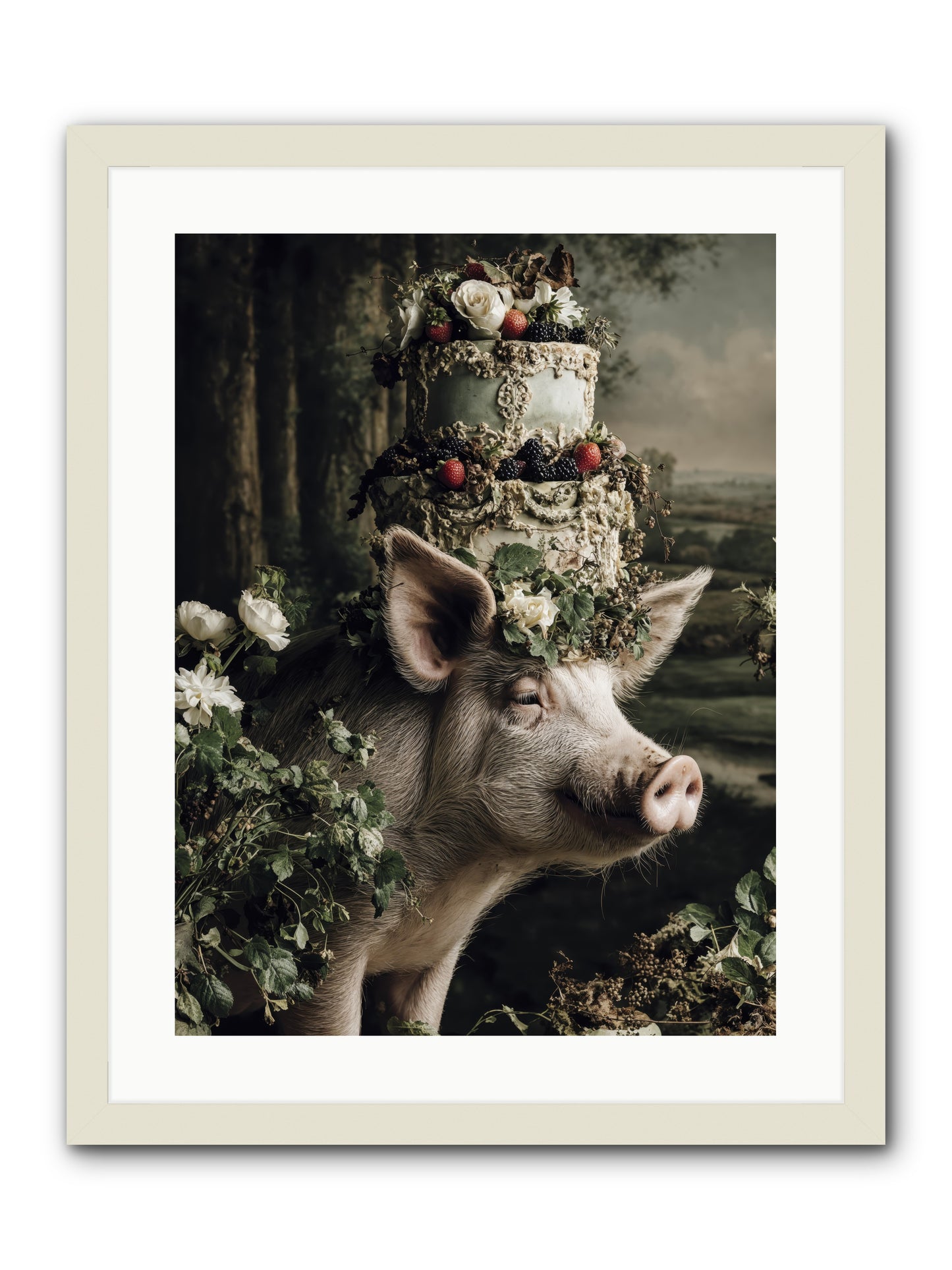 The Happy Proclamation -- Framed Print - White 18x24