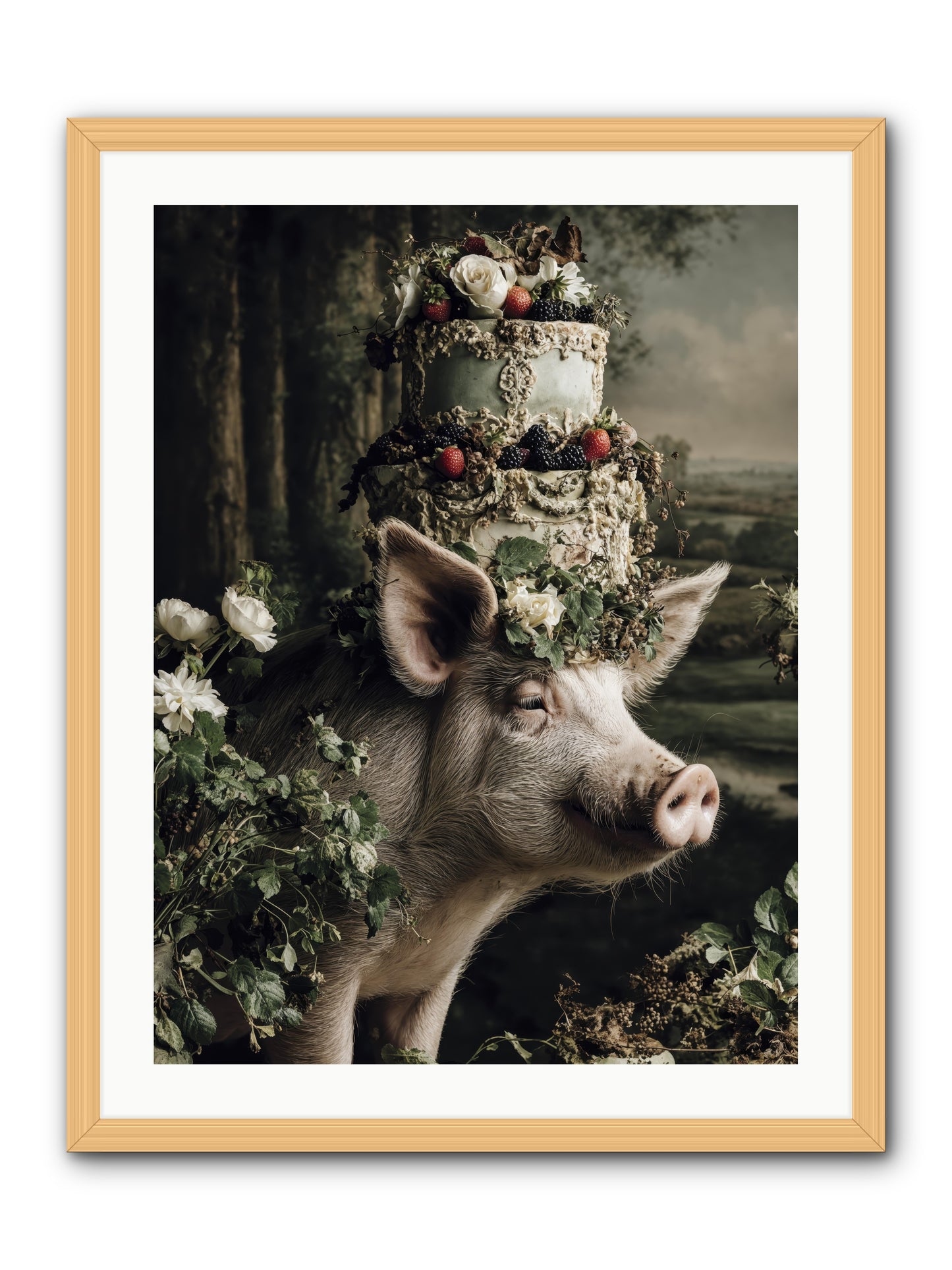 The Happy Proclamation -- Framed Print - Natural 24x32