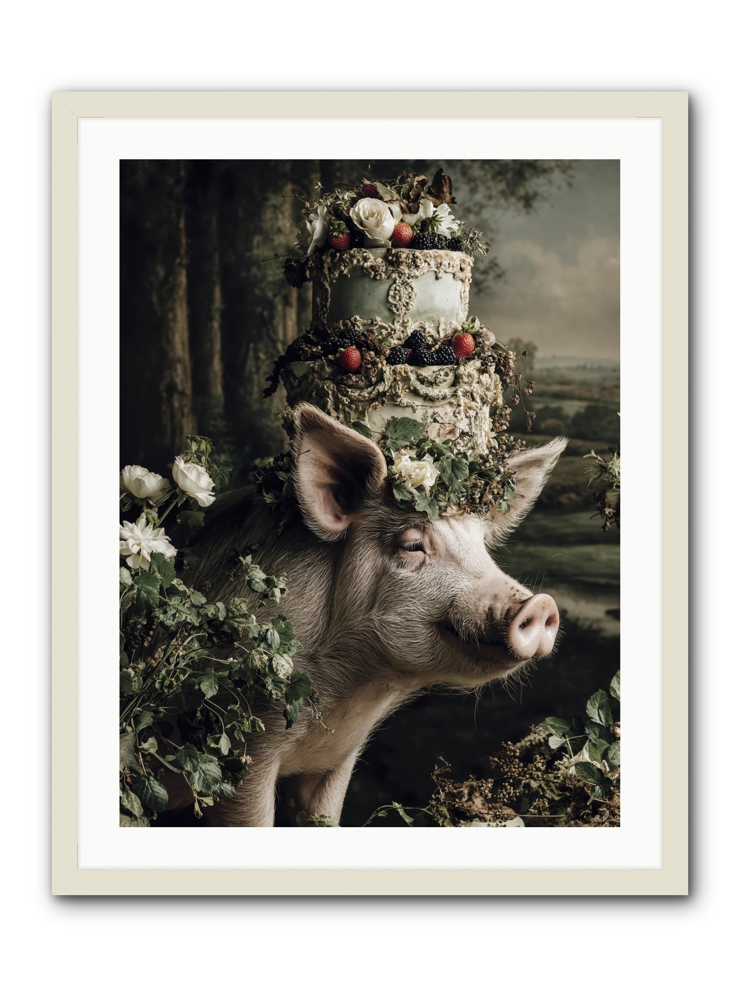 The Happy Proclamation -- Framed Print - White 24x32