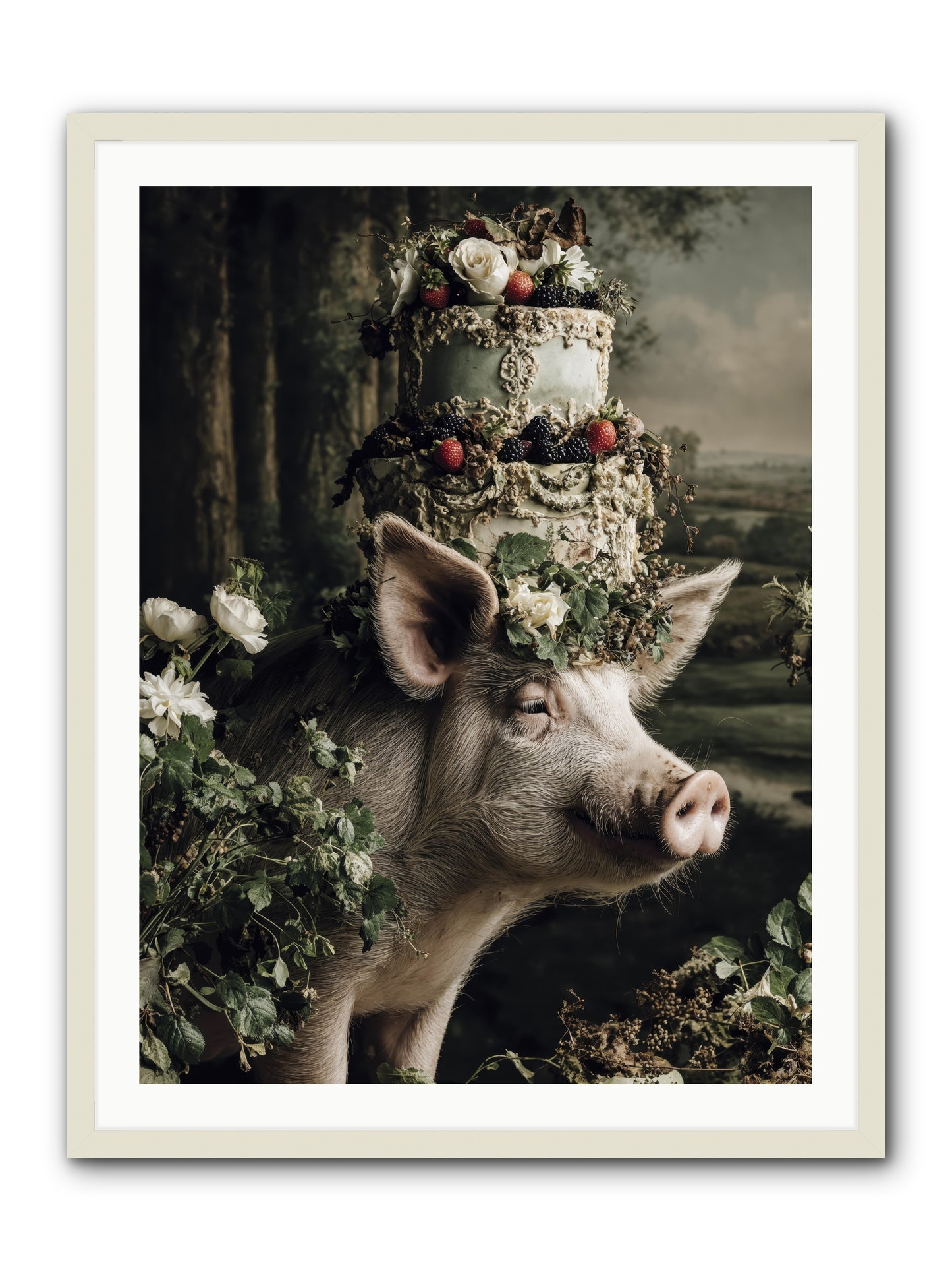 The Happy Proclamation -- Framed Print - White 30x40