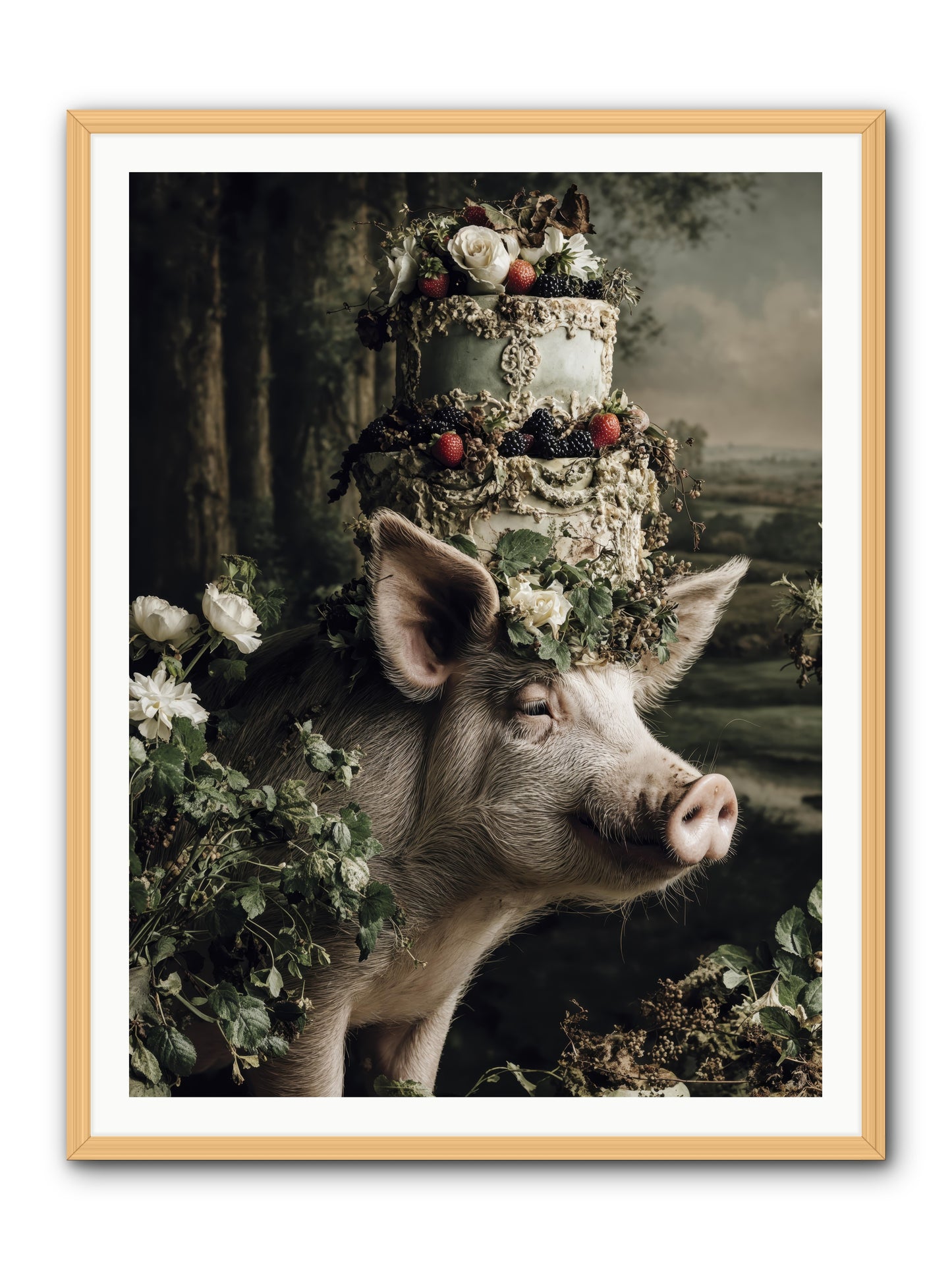 The Happy Proclamation -- Framed Print - Natural 36x48