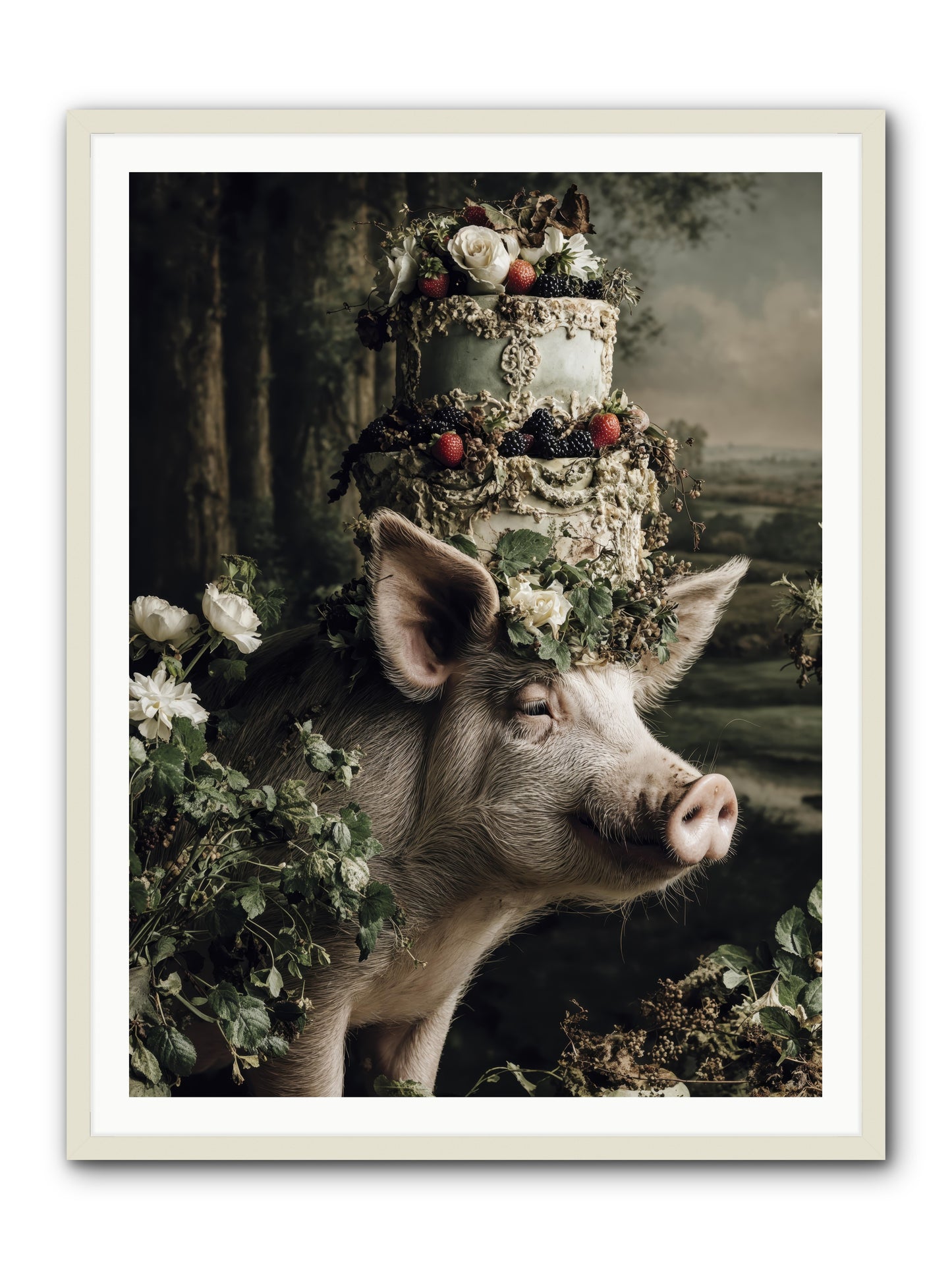 The Happy Proclamation -- Framed Print - White 36x48