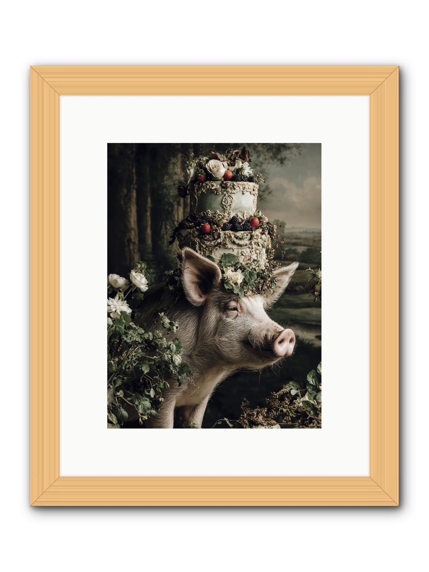 The Happy Proclamation -- Framed Print - Natural 9x12