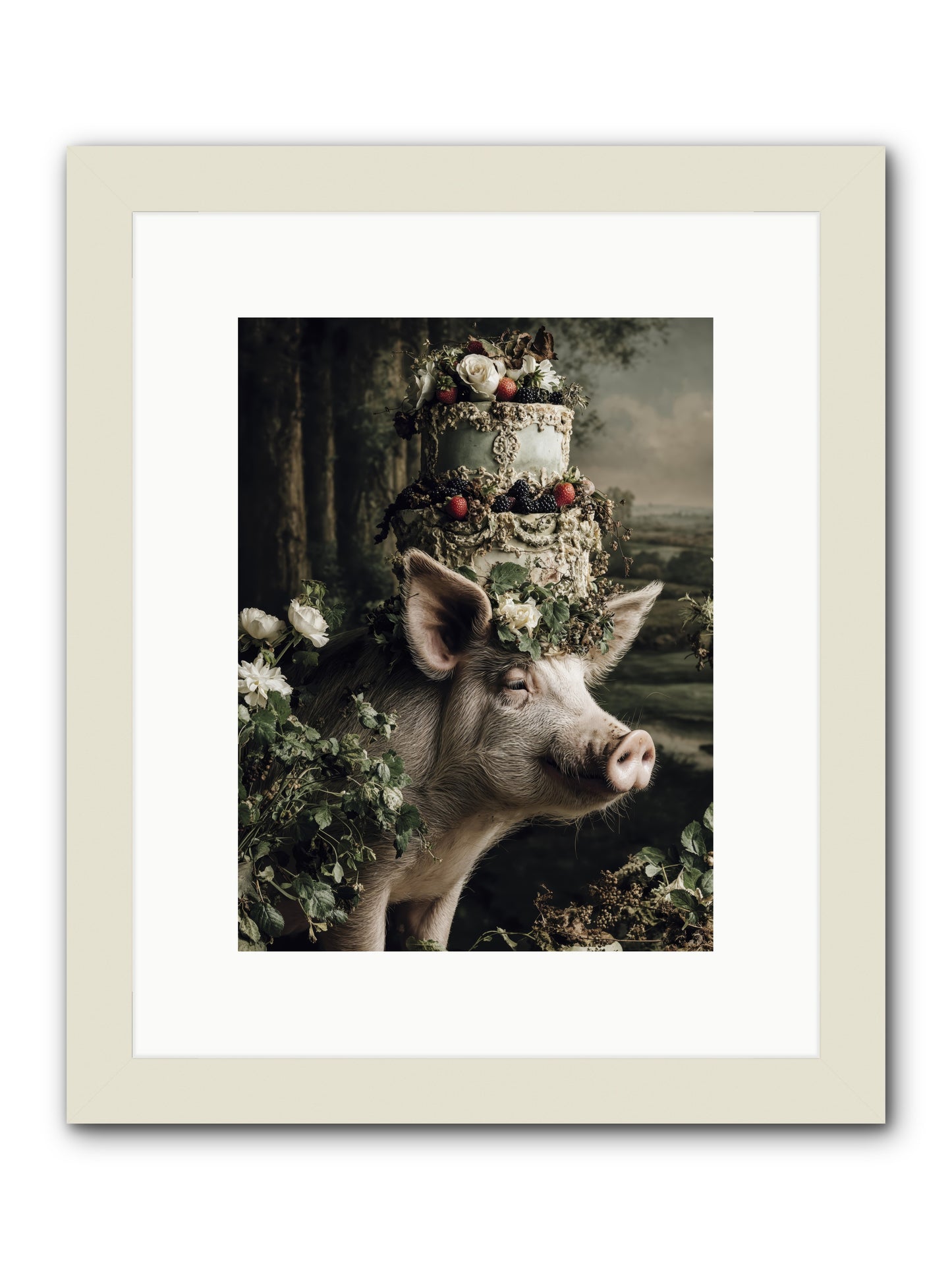 The Happy Proclamation -- Framed Print - White 9x12