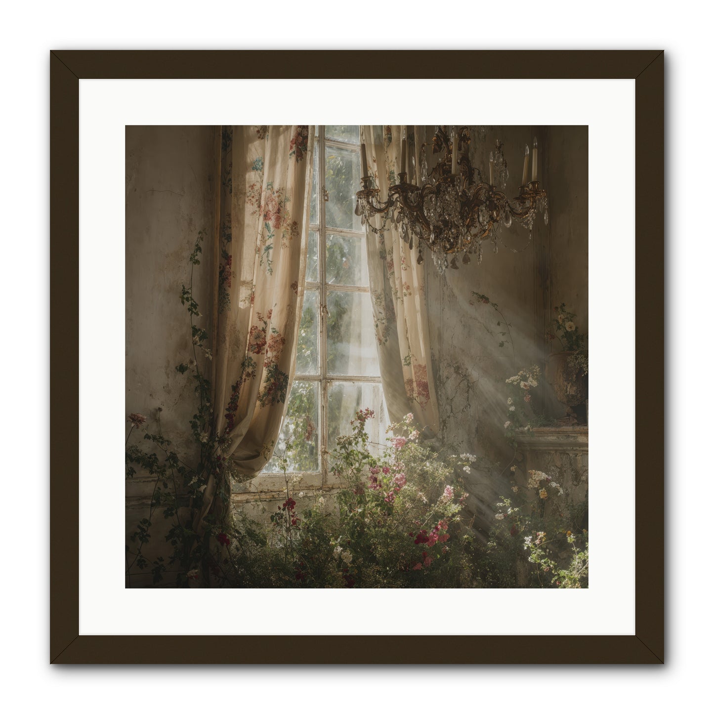 The Hidden Bloom -- Framed Print - Black 20x20