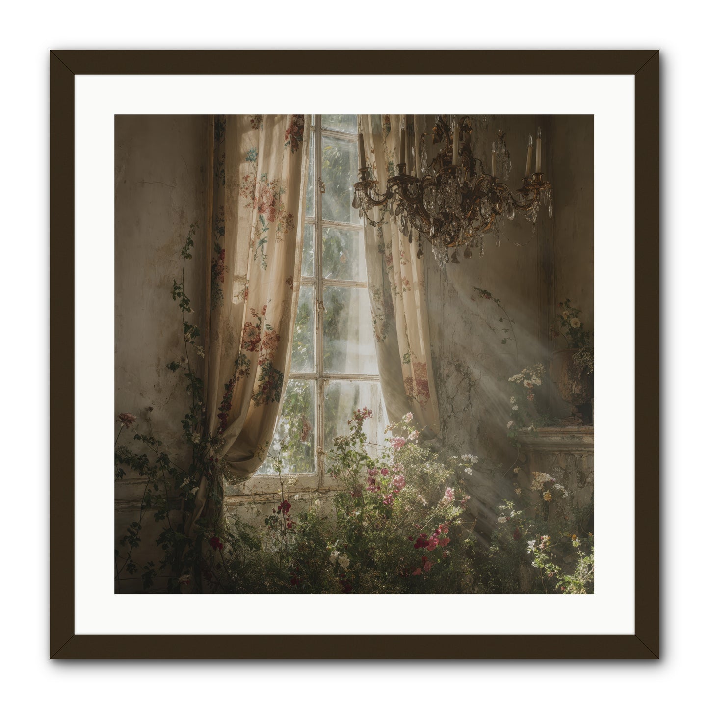 The Hidden Bloom -- Framed Print - Black 24x24