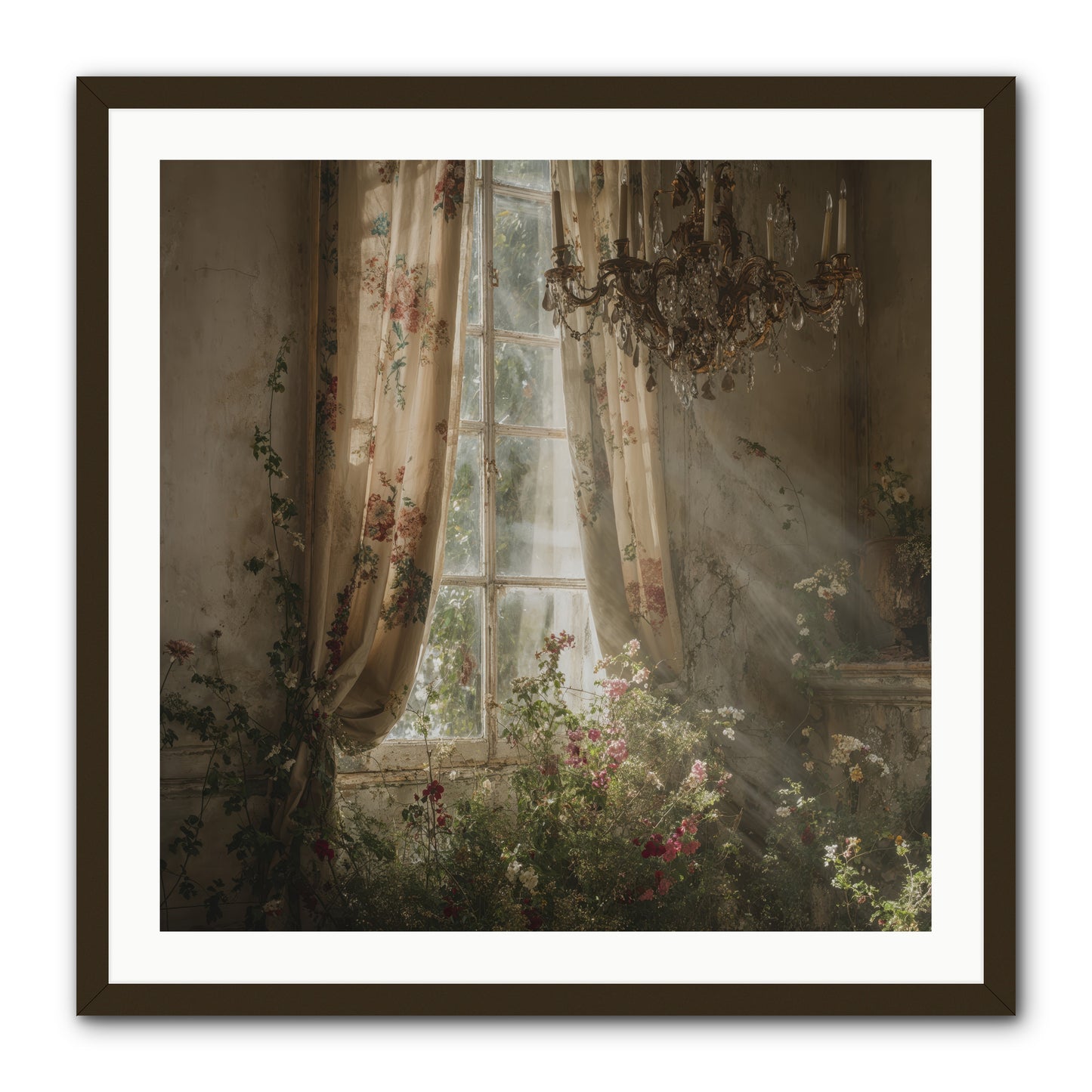 The Hidden Bloom -- Framed Print - Black 30x30