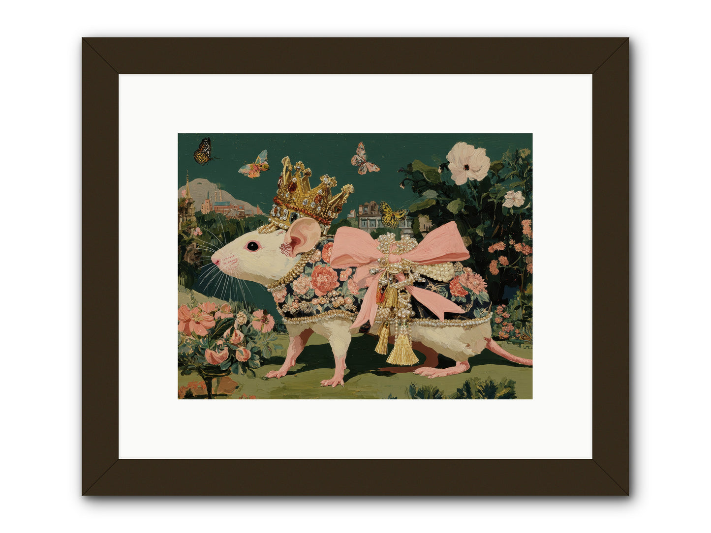 The Hidden Star Garden -- Framed Print - Black 12x9