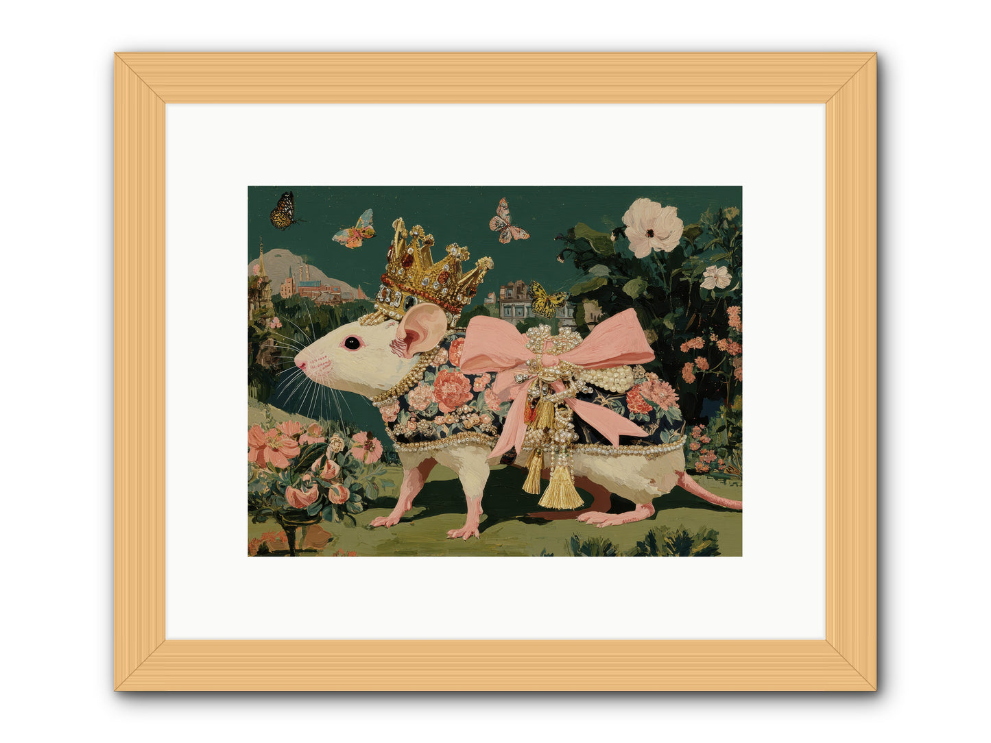 The Hidden Star Garden -- Framed Print - Natural 12x9