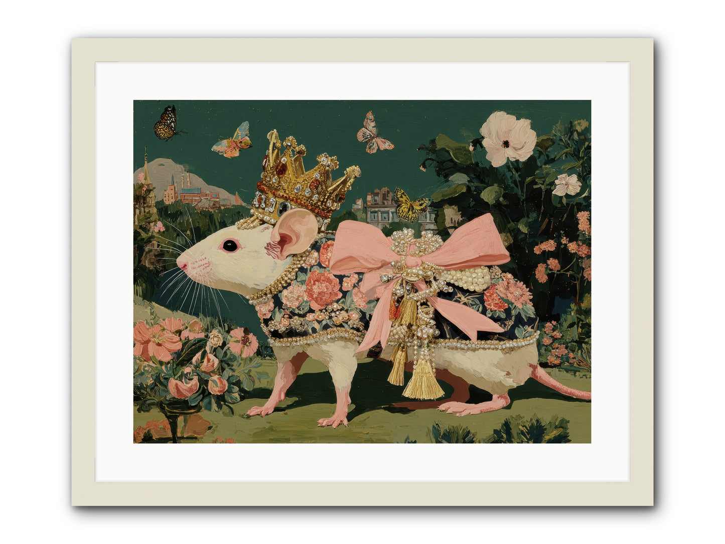 The Hidden Star Garden -- Framed Print - White 24x18