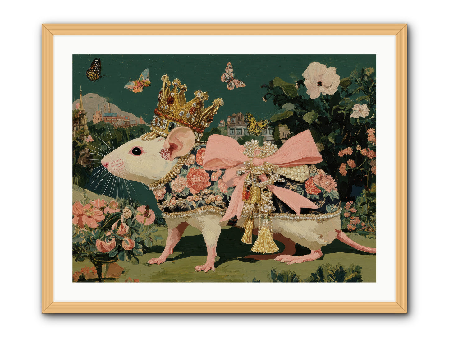 The Hidden Star Garden -- Framed Print - Natural 32x24