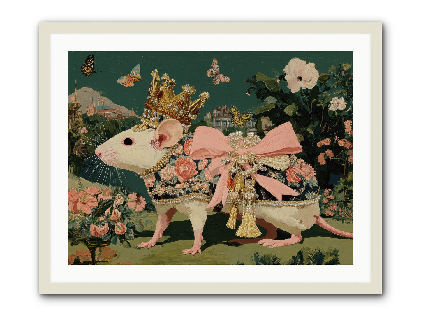 The Hidden Star Garden -- Framed Print - White 32x24