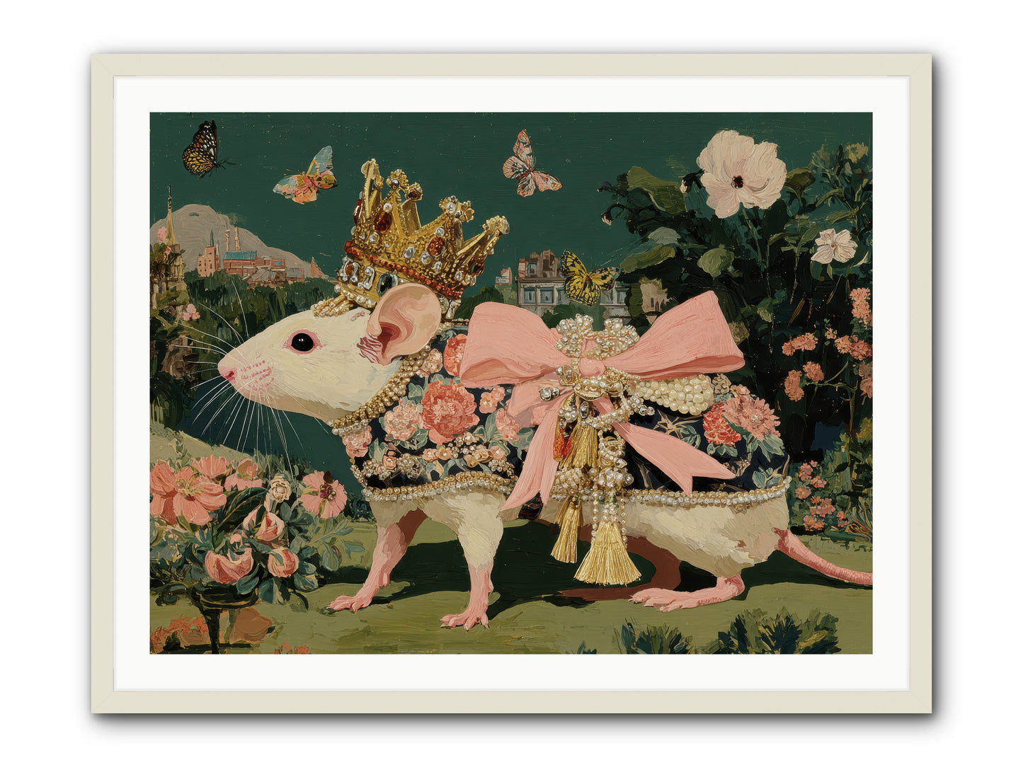 The Hidden Star Garden -- Framed Print - White 40x30