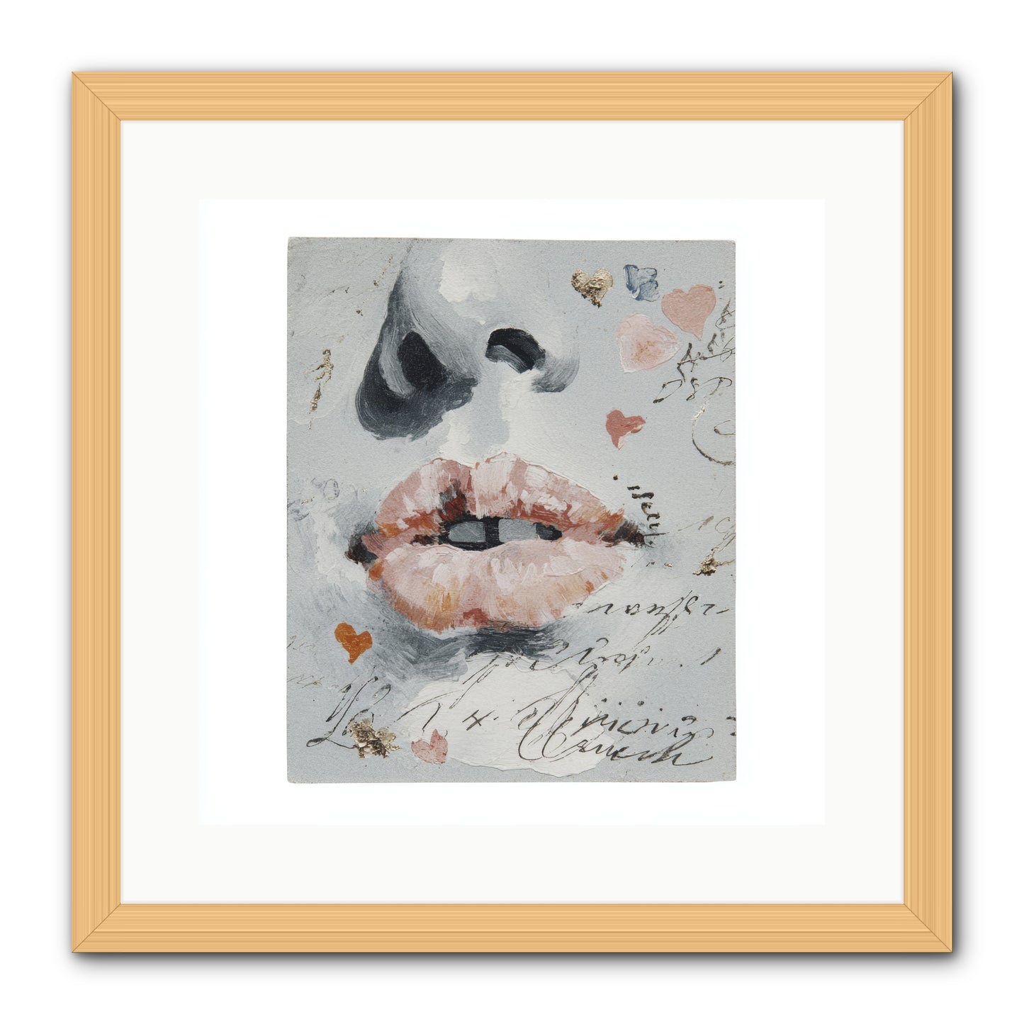 The Honey Grammar Of Your Name -- Framed Print - Natural 16x16