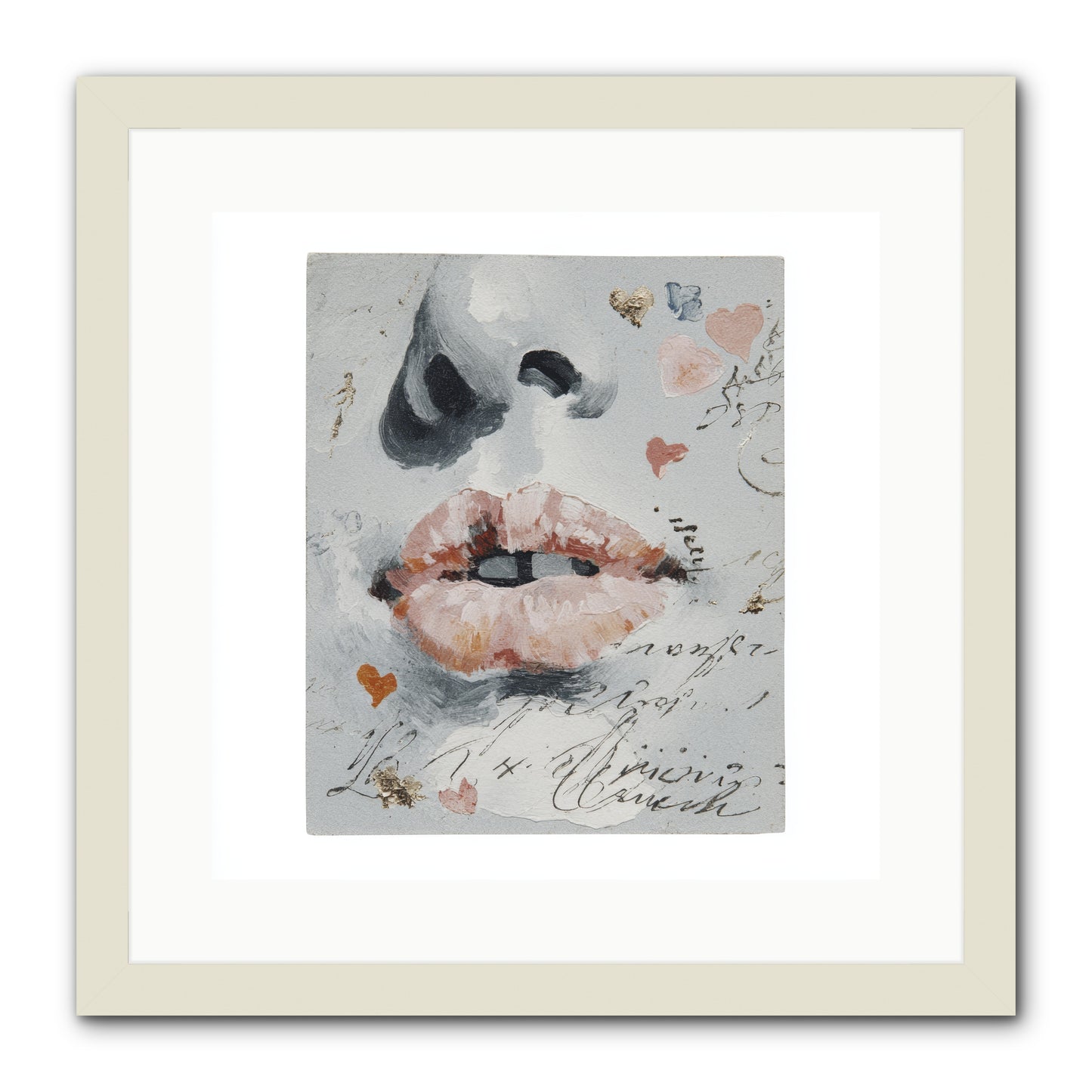 The Honey Grammar Of Your Name -- Framed Print - White 16x16