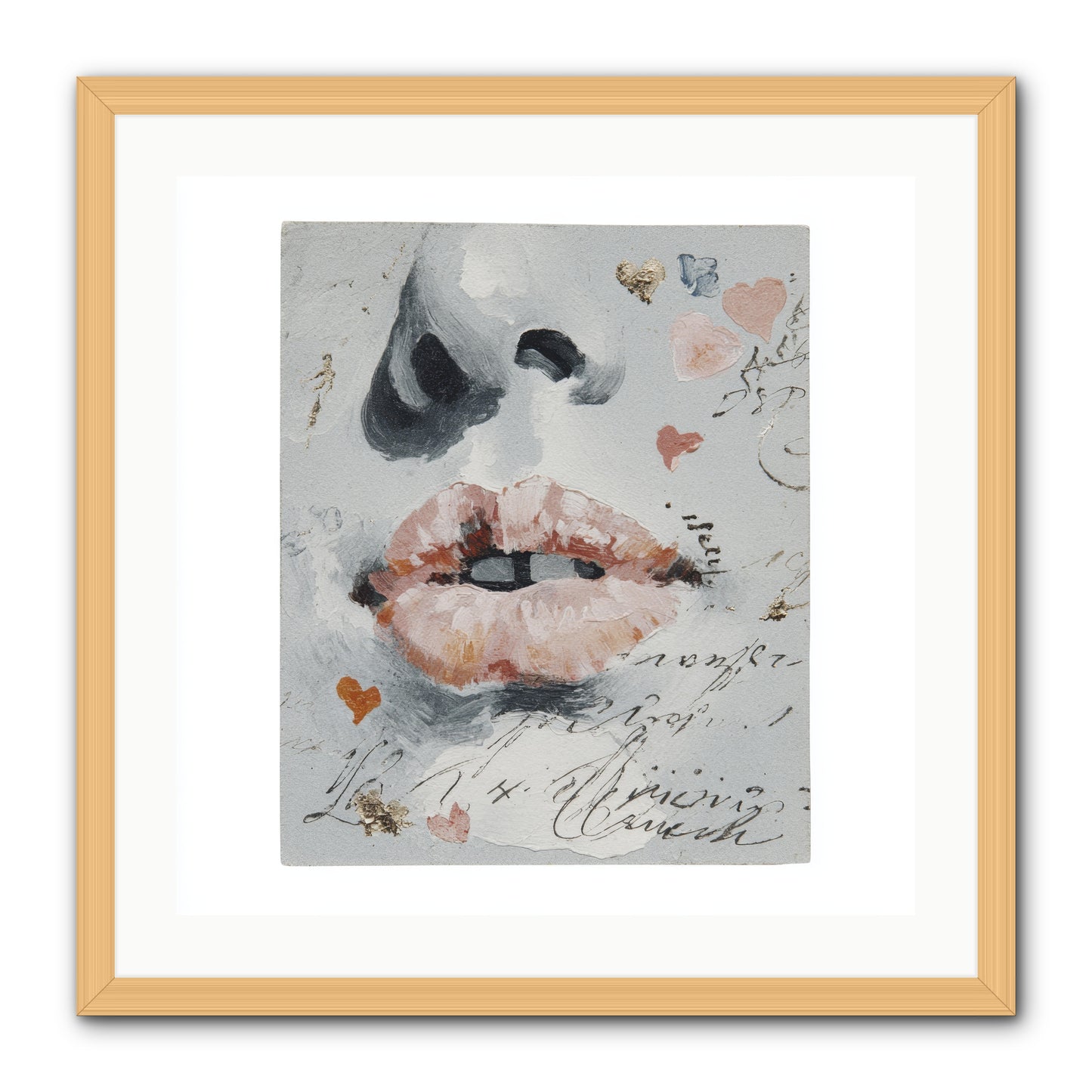 The Honey Grammar Of Your Name -- Framed Print - Natural 24x24