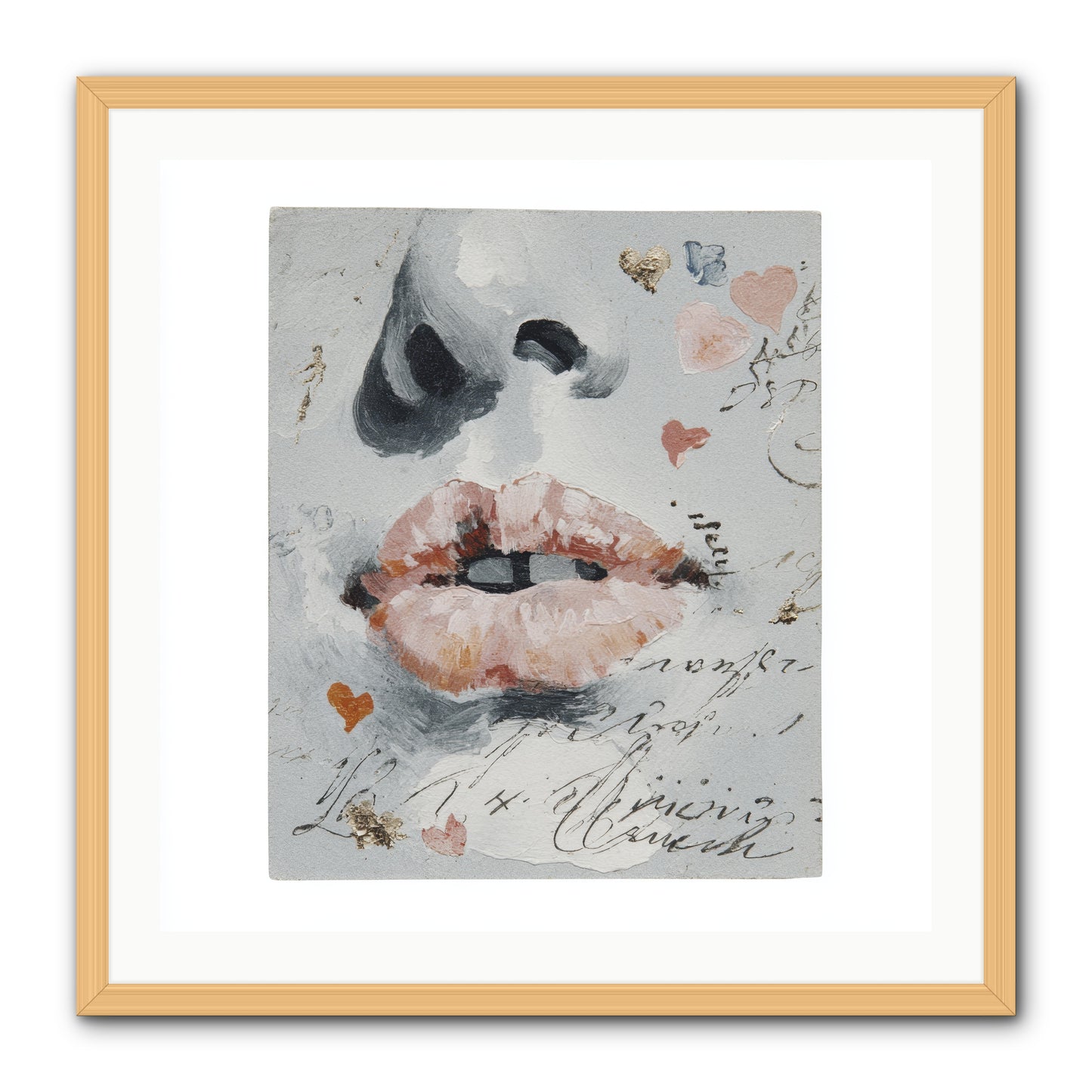The Honey Grammar Of Your Name -- Framed Print - Natural 30x30