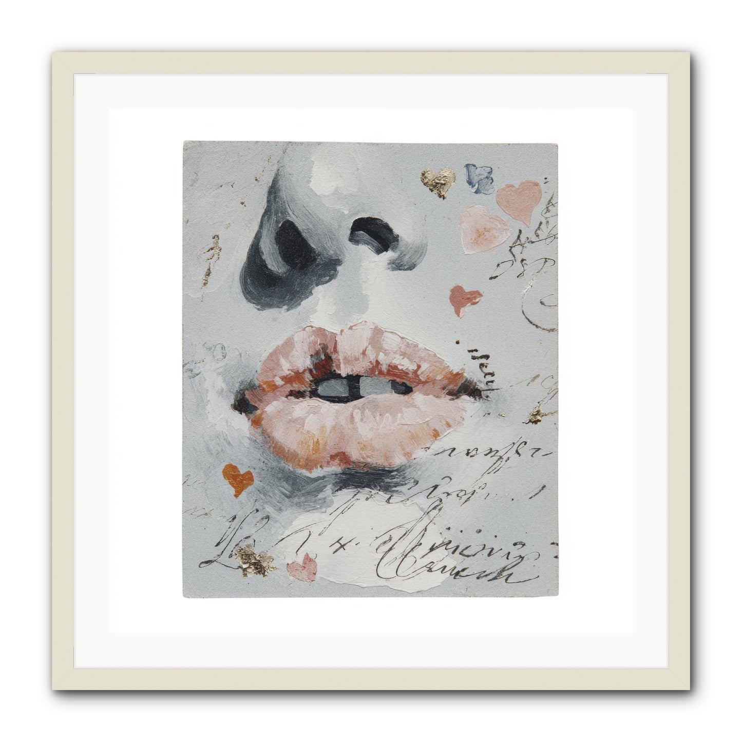 The Honey Grammar Of Your Name -- Framed Print - White 30x30