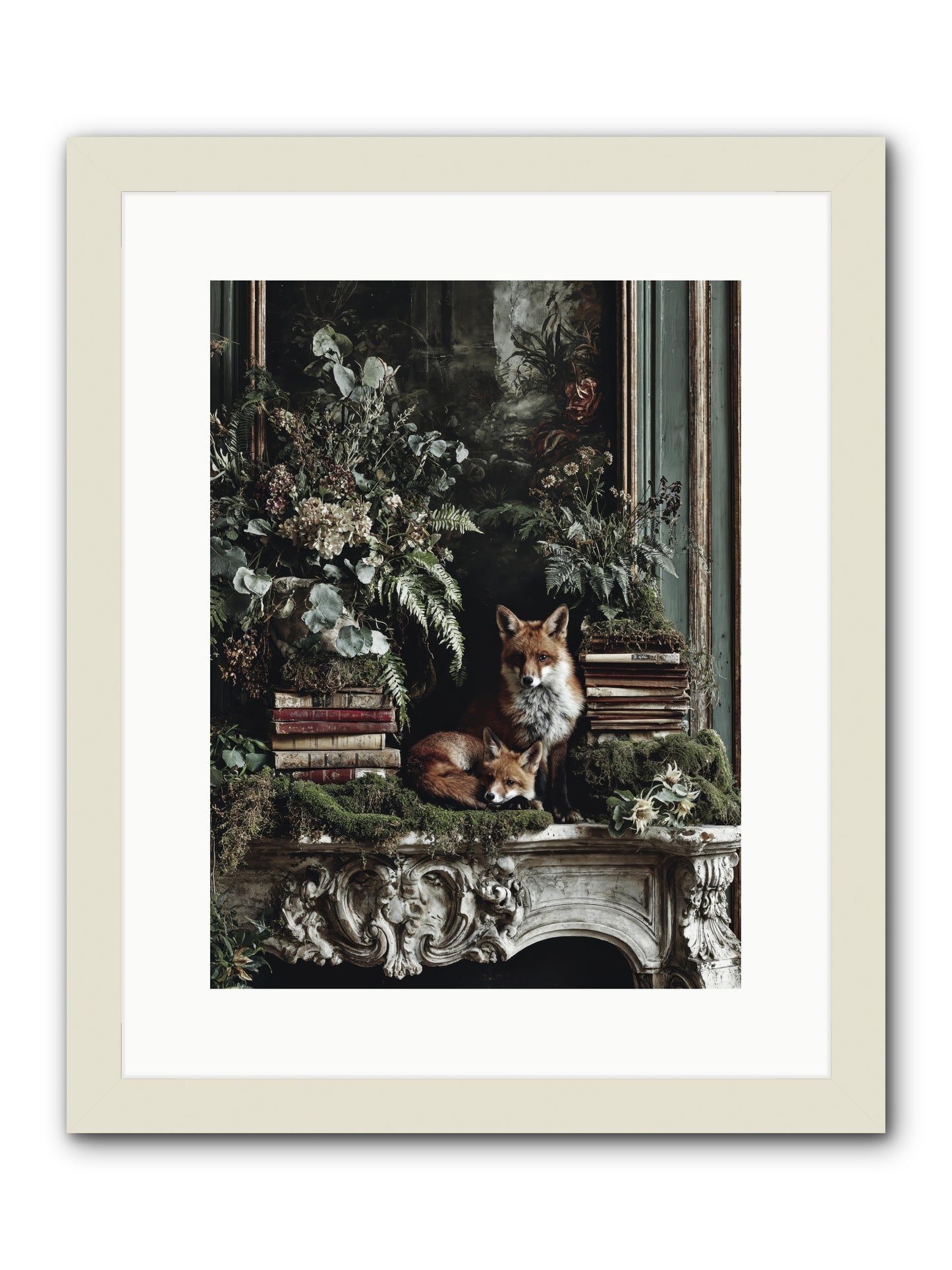 The Honey Spell -- Framed Print - White 12x16