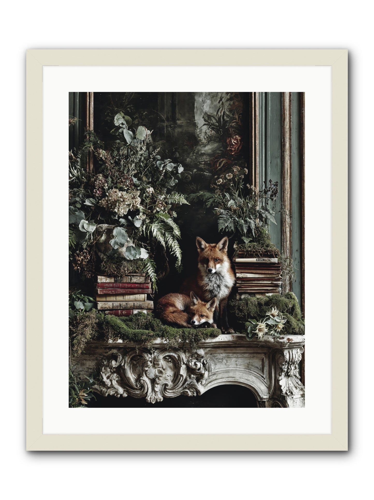 The Honey Spell -- Framed Print - White 18x24