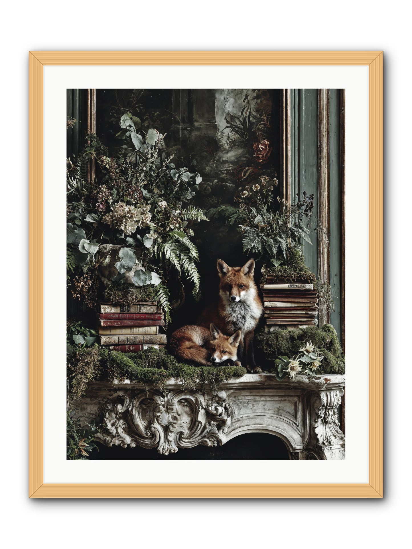 The Honey Spell -- Framed Print - Natural 24x32