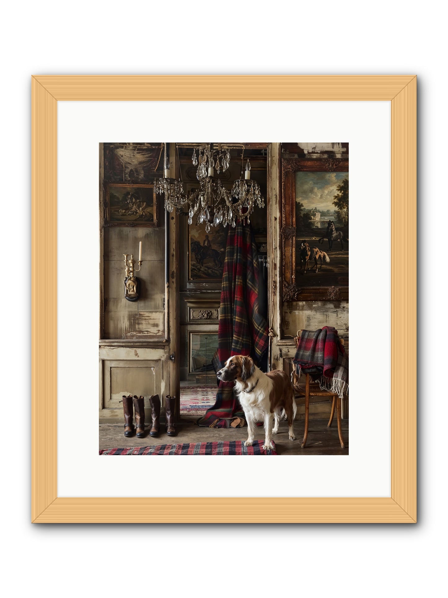 The Honorable Biscuit -- Framed Print - Natural 12x15