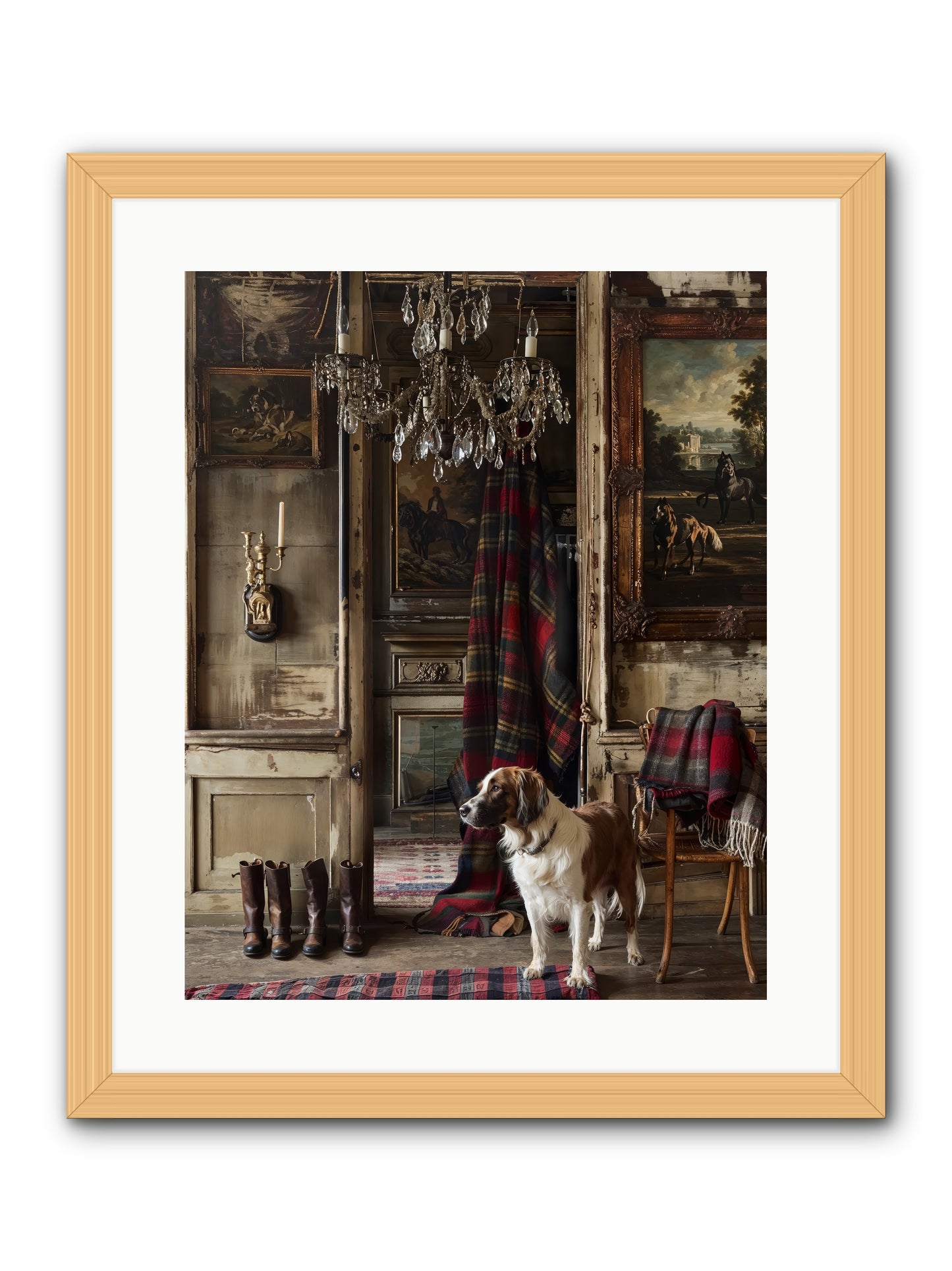 The Honorable Biscuit -- Framed Print - Natural 16x20
