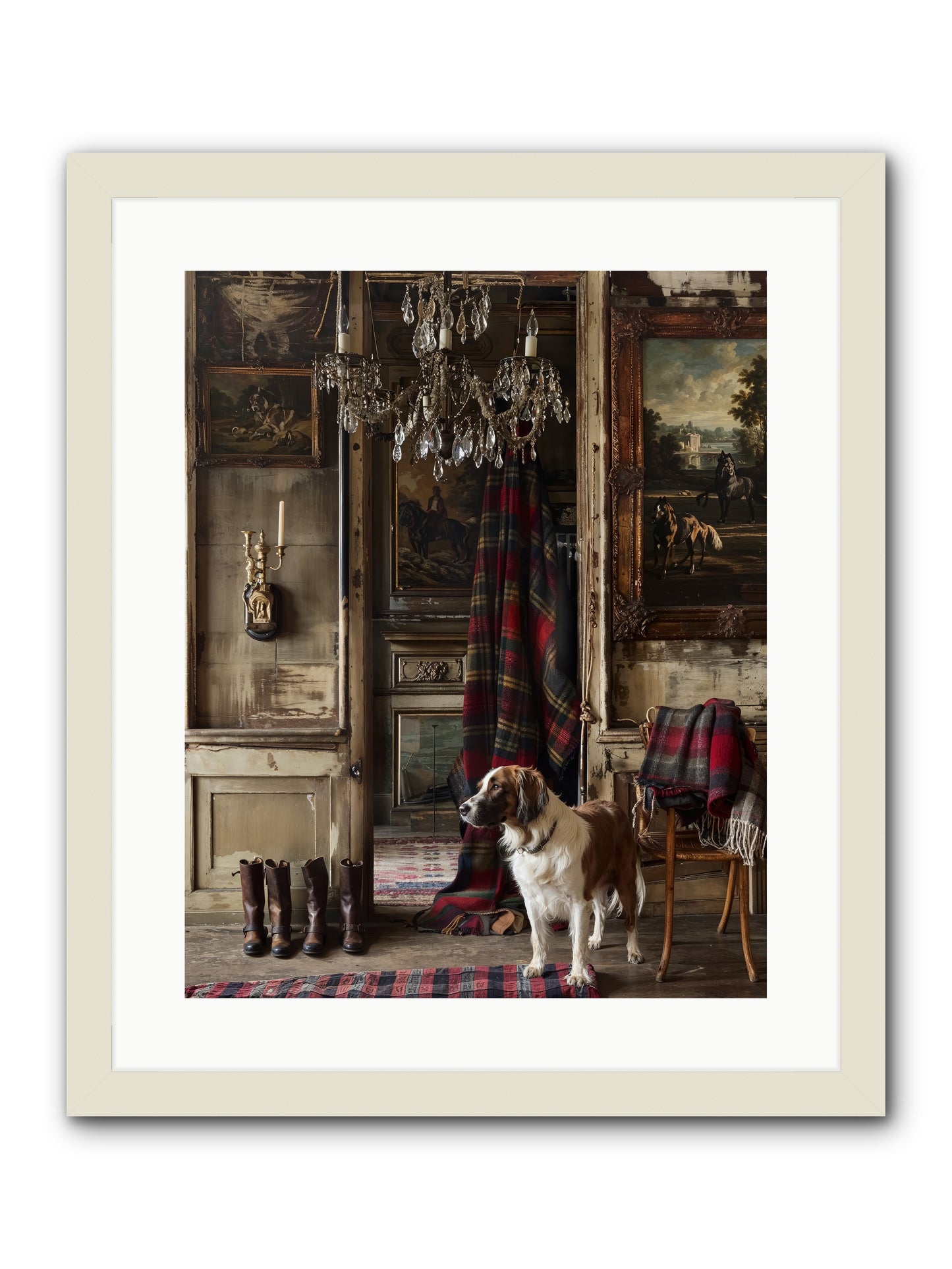 The Honorable Biscuit -- Framed Print - White 16x20
