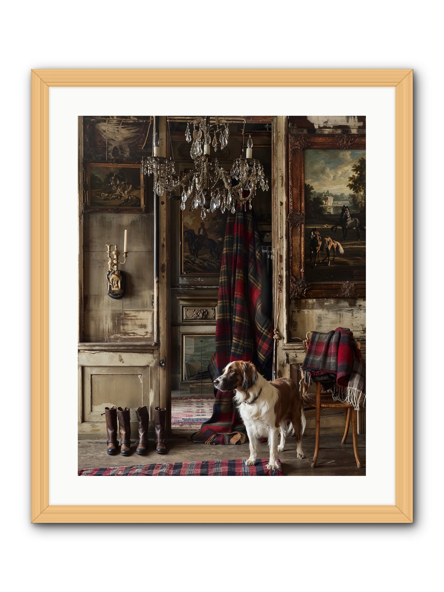 The Honorable Biscuit -- Framed Print - Natural 20x25