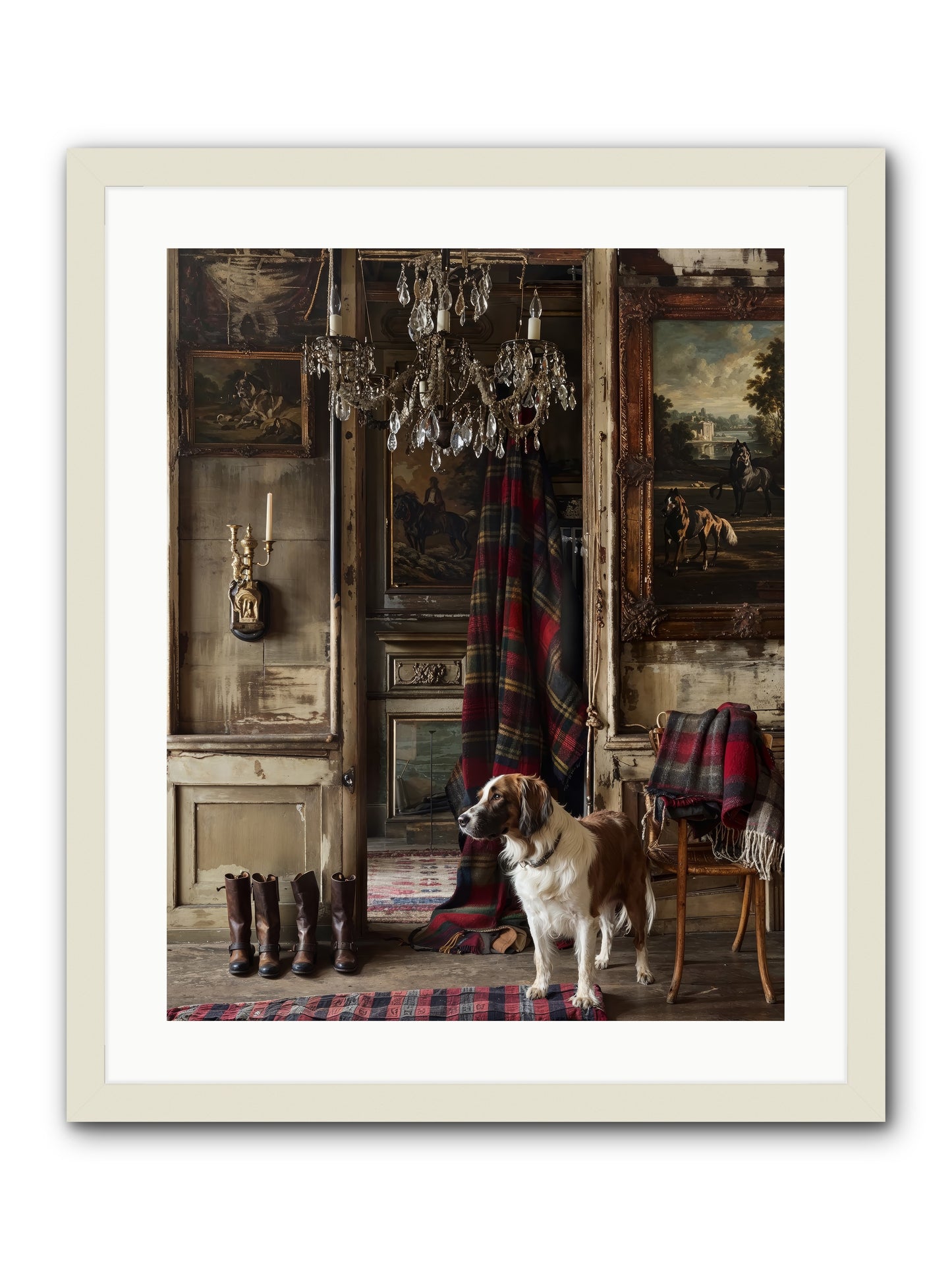 The Honorable Biscuit -- Framed Print - White 20x25