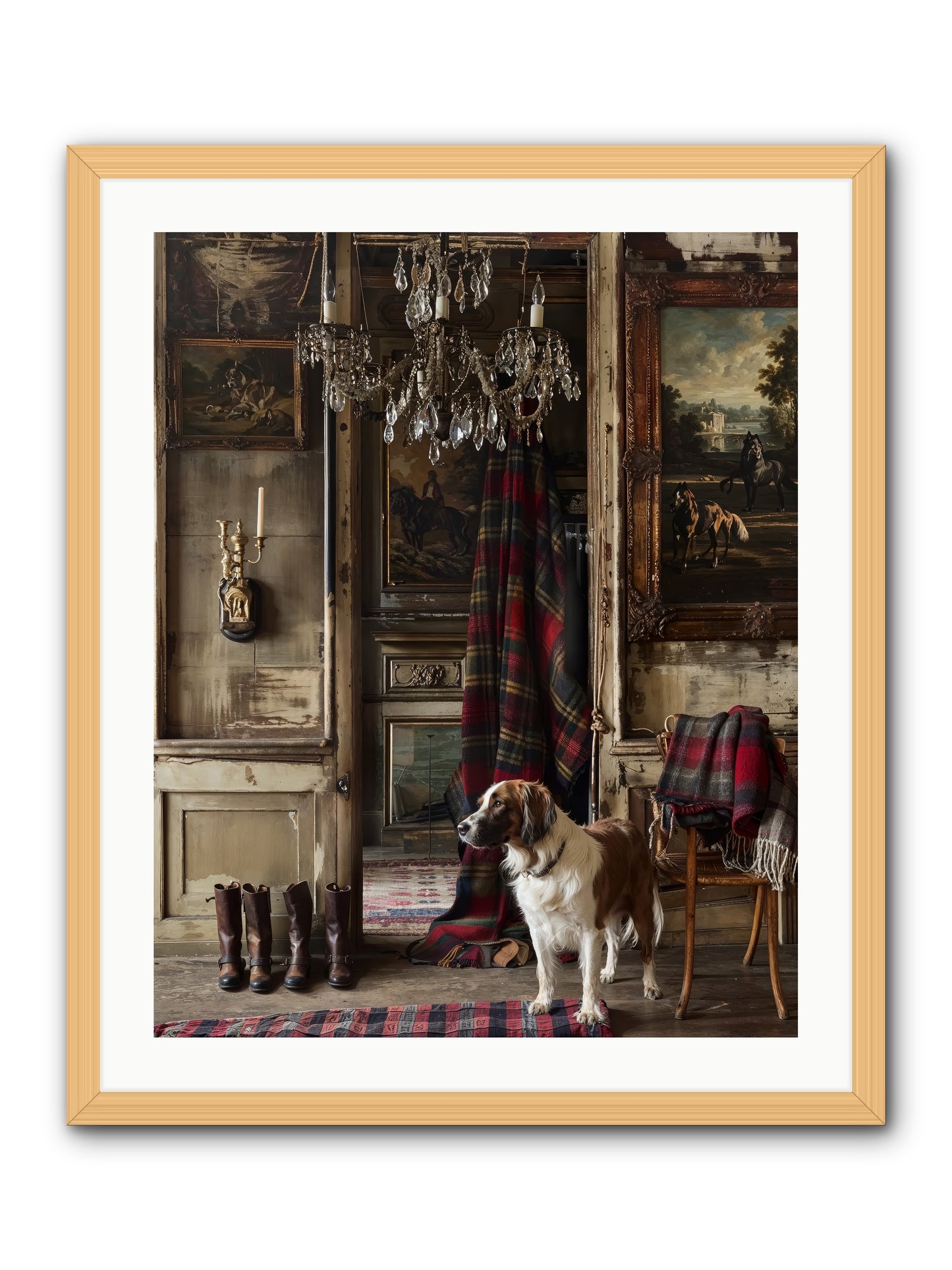 The Honorable Biscuit -- Framed Print - Natural 24x30