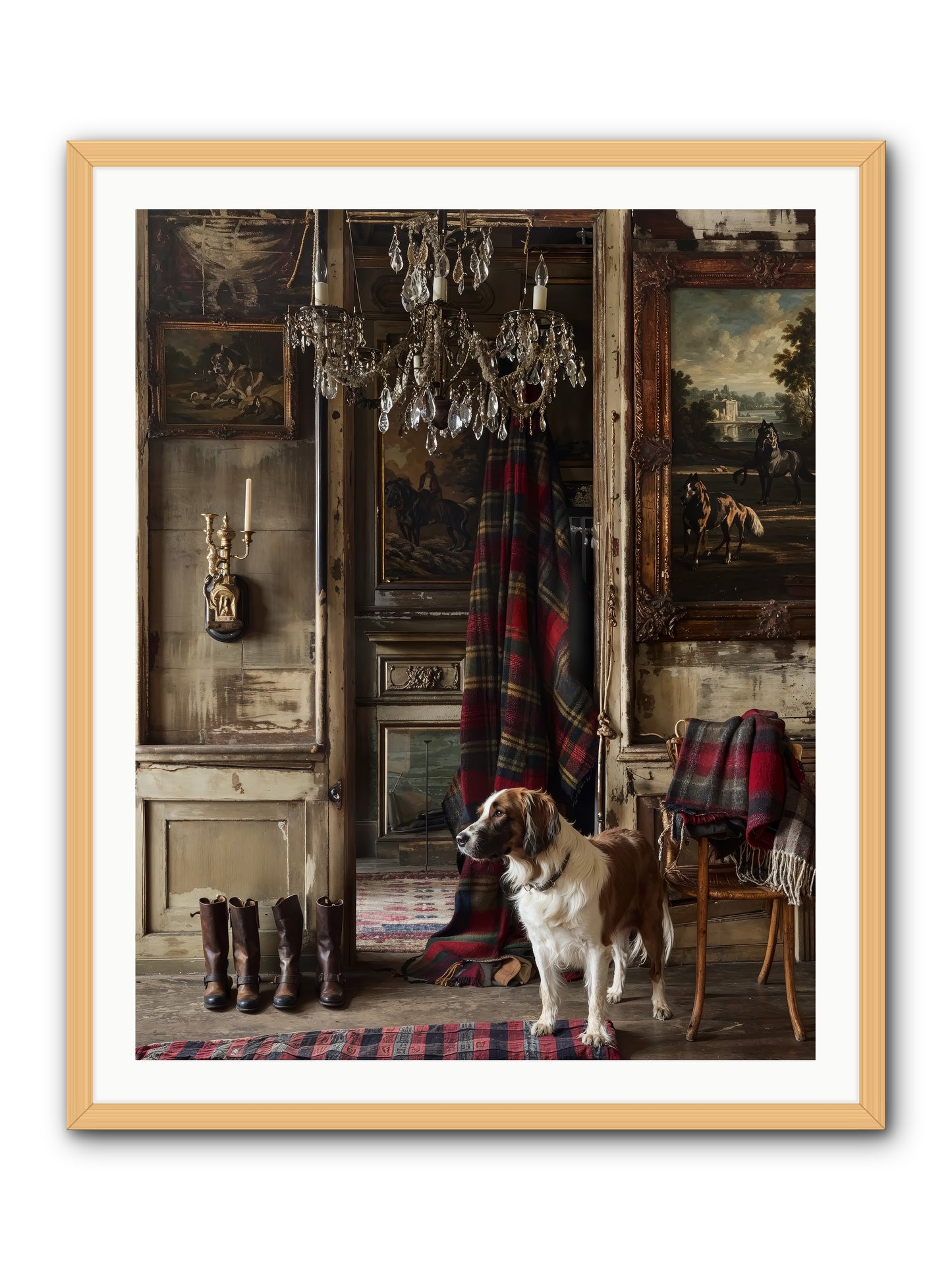 The Honorable Biscuit -- Framed Print - Natural 32x40