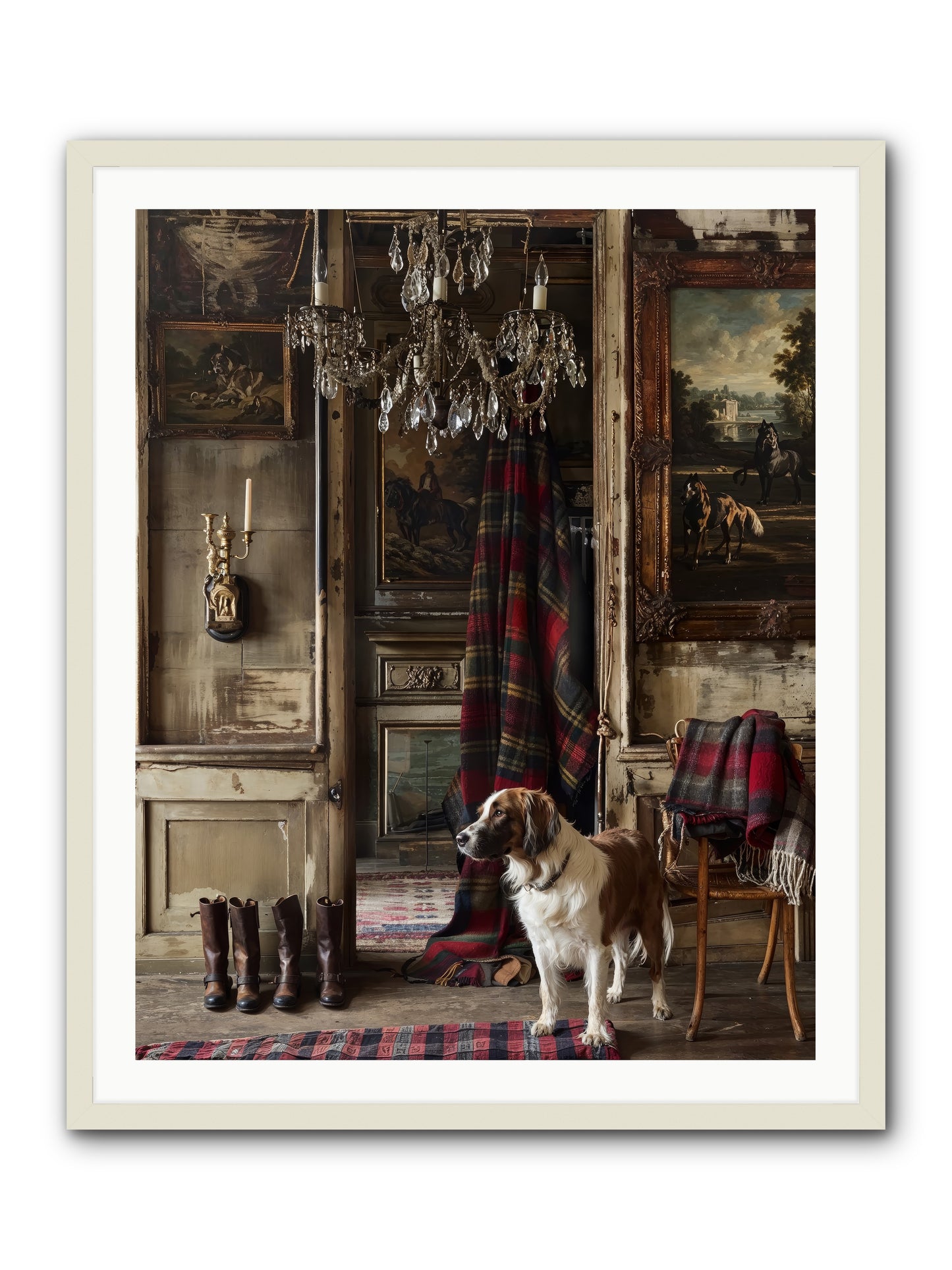 The Honorable Biscuit -- Framed Print - White 32x40