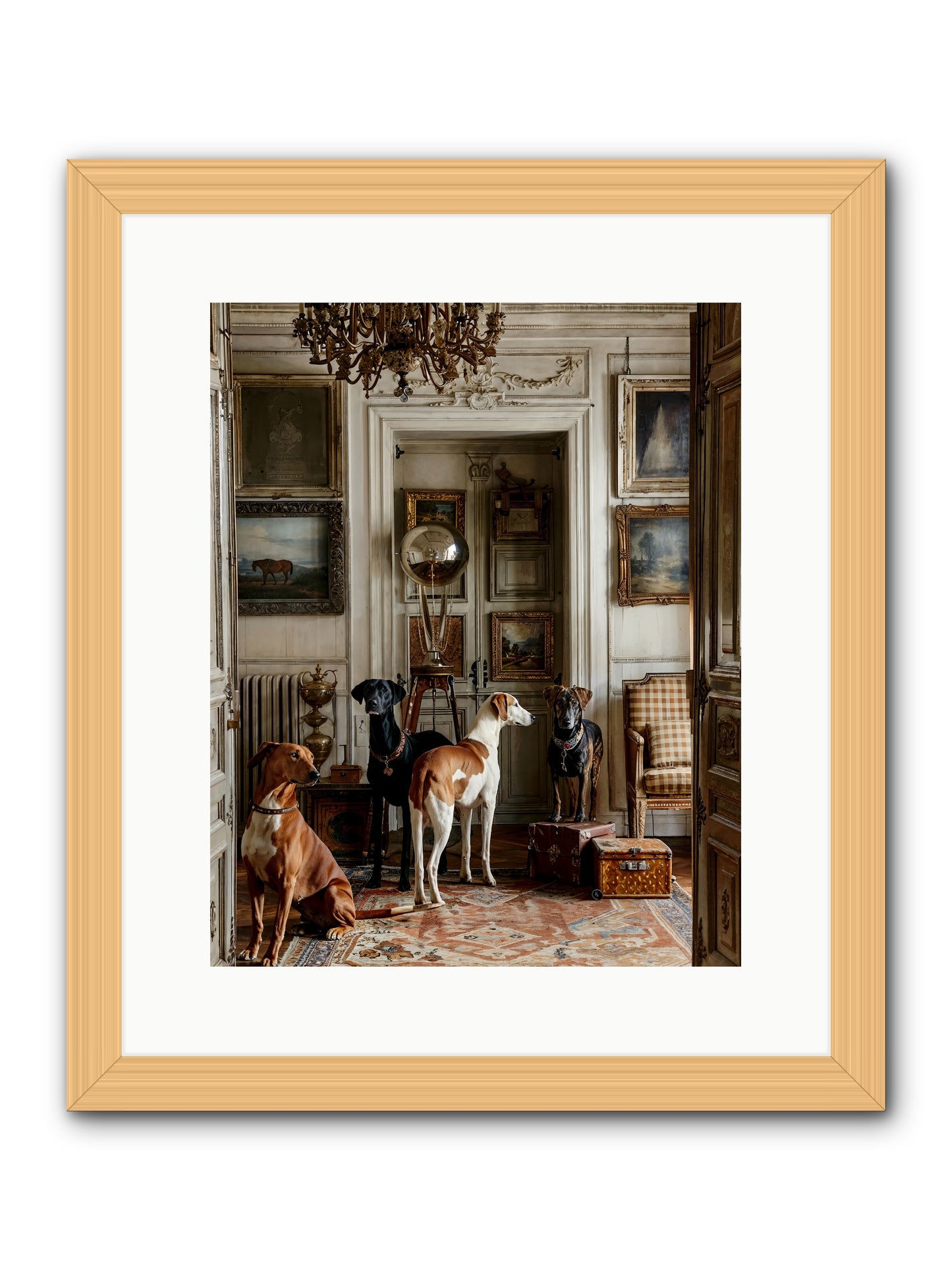 The Houndstone Literary Society -- Framed Print - Natural 12x15