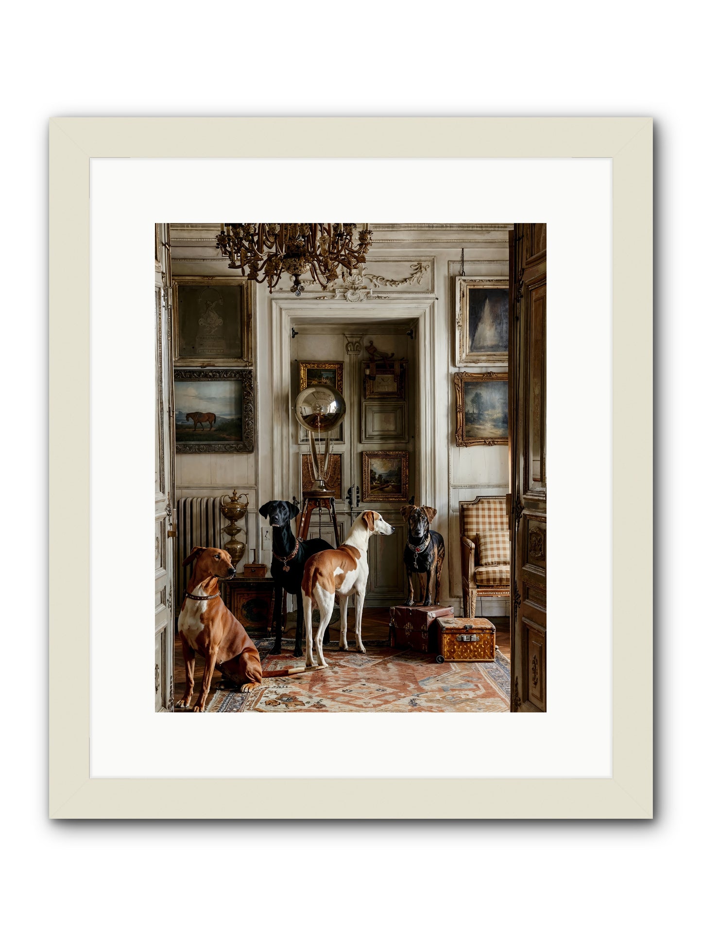 The Houndstone Literary Society -- Framed Print - White 12x15
