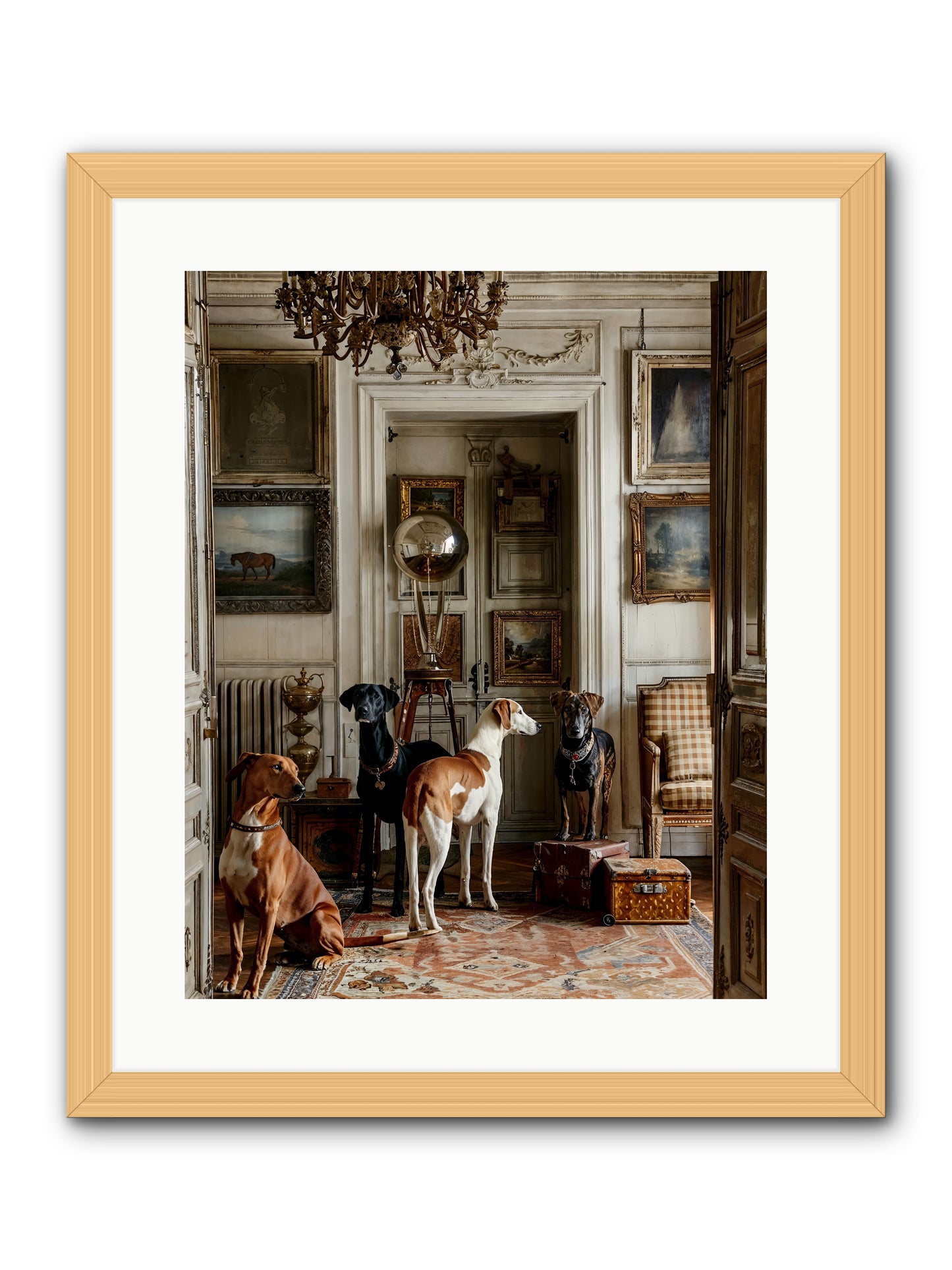 The Houndstone Literary Society -- Framed Print - Natural 16x20