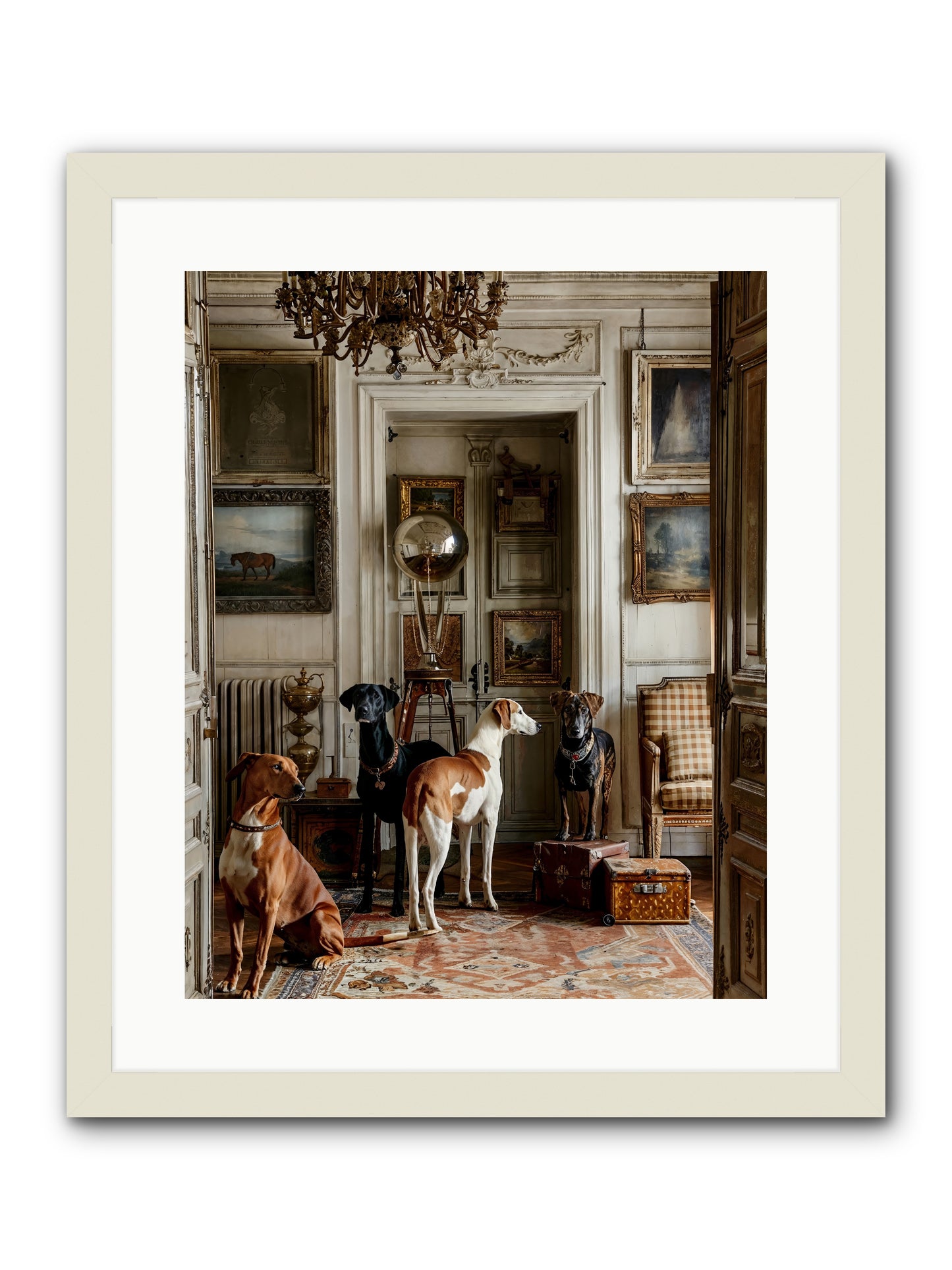 The Houndstone Literary Society -- Framed Print - White 16x20