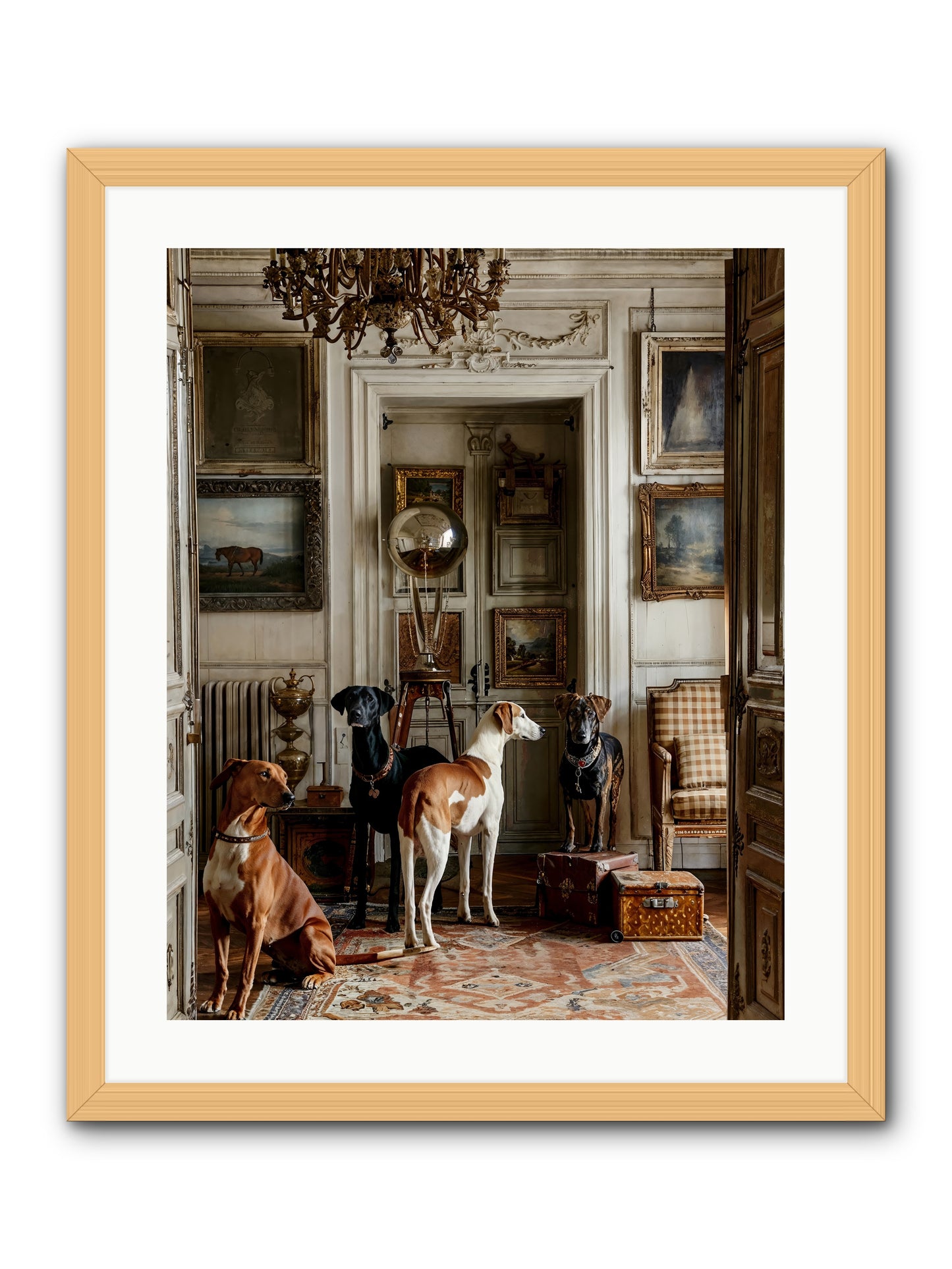 The Houndstone Literary Society -- Framed Print - Natural 20x25
