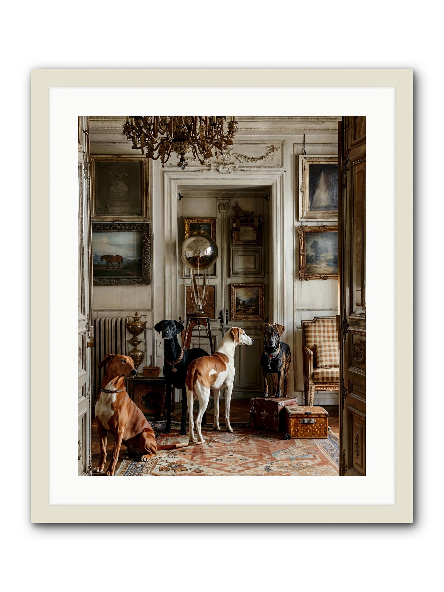 The Houndstone Literary Society -- Framed Print - White 20x25