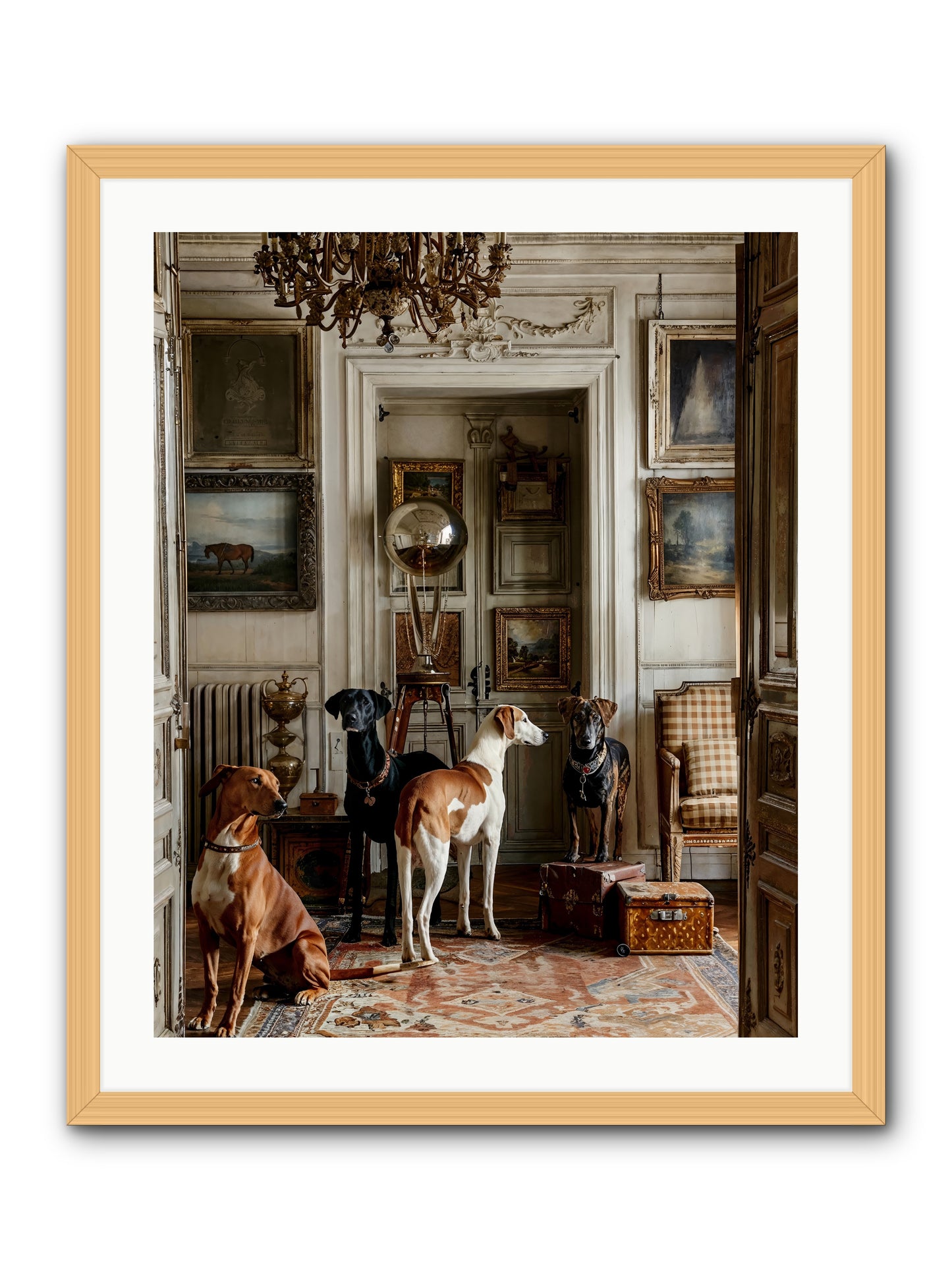 The Houndstone Literary Society -- Framed Print - Natural 24x30