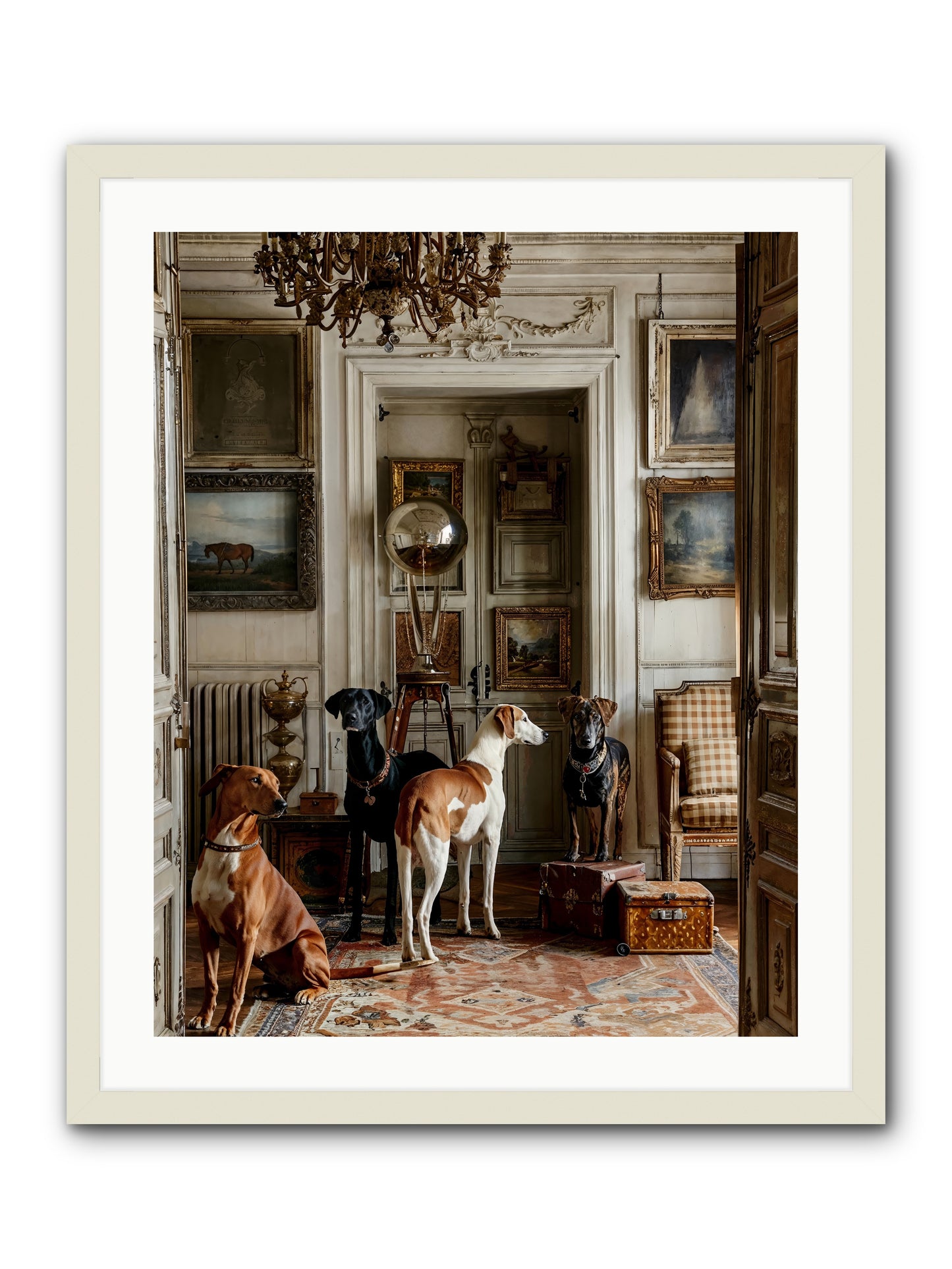 The Houndstone Literary Society -- Framed Print - White 24x30