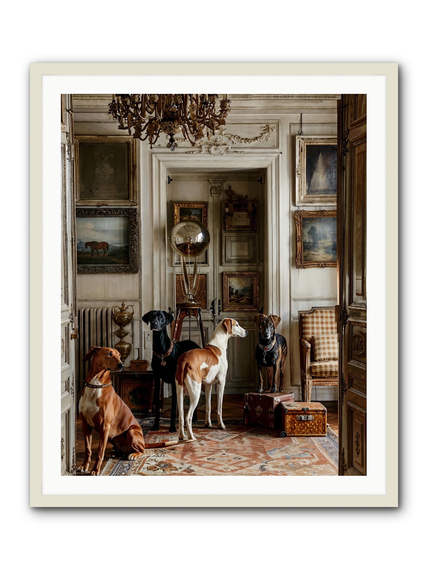 The Houndstone Literary Society -- Framed Print - White 32x40