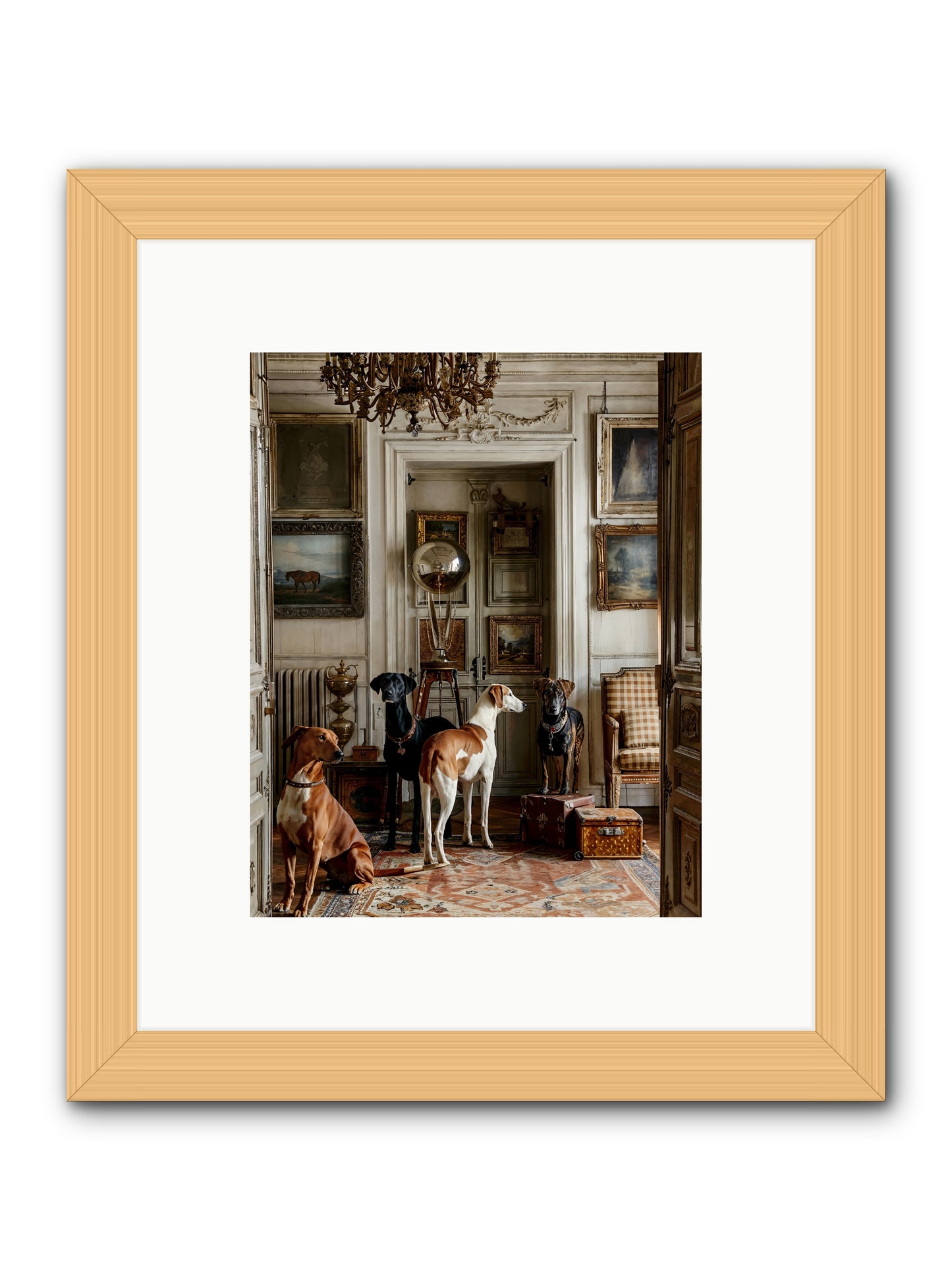 The Houndstone Literary Society -- Framed Print - Natural 8x10