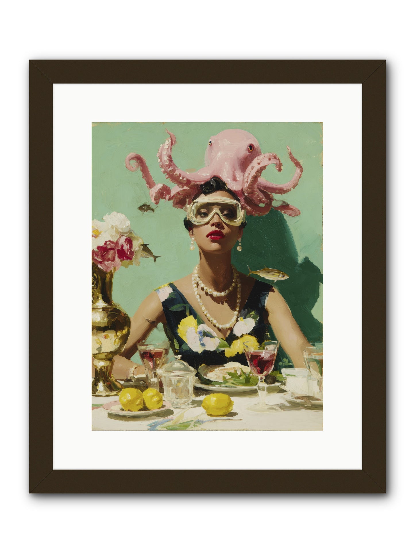 The Hour at Hotel Chérie -- Framed Print - Black 12x16