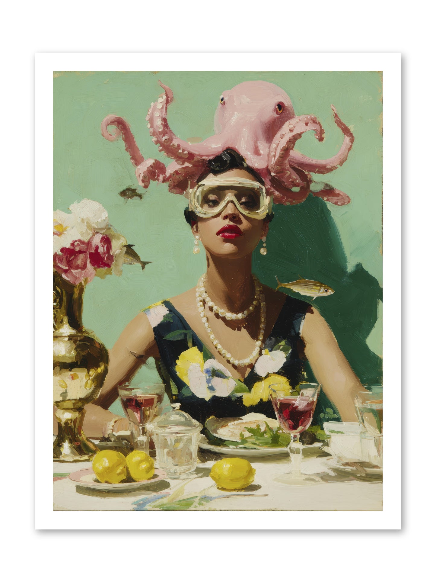 The Hour at Hotel Chérie -- Loose Canvas Print 18x24