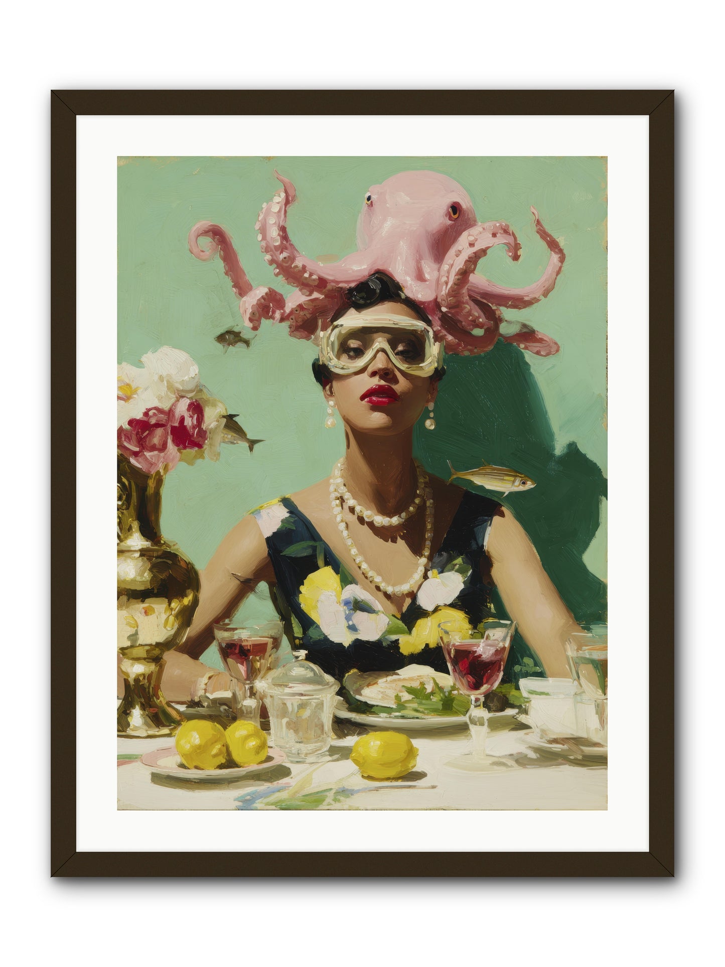 The Hour at Hotel Chérie -- Framed Print - Black 24x32