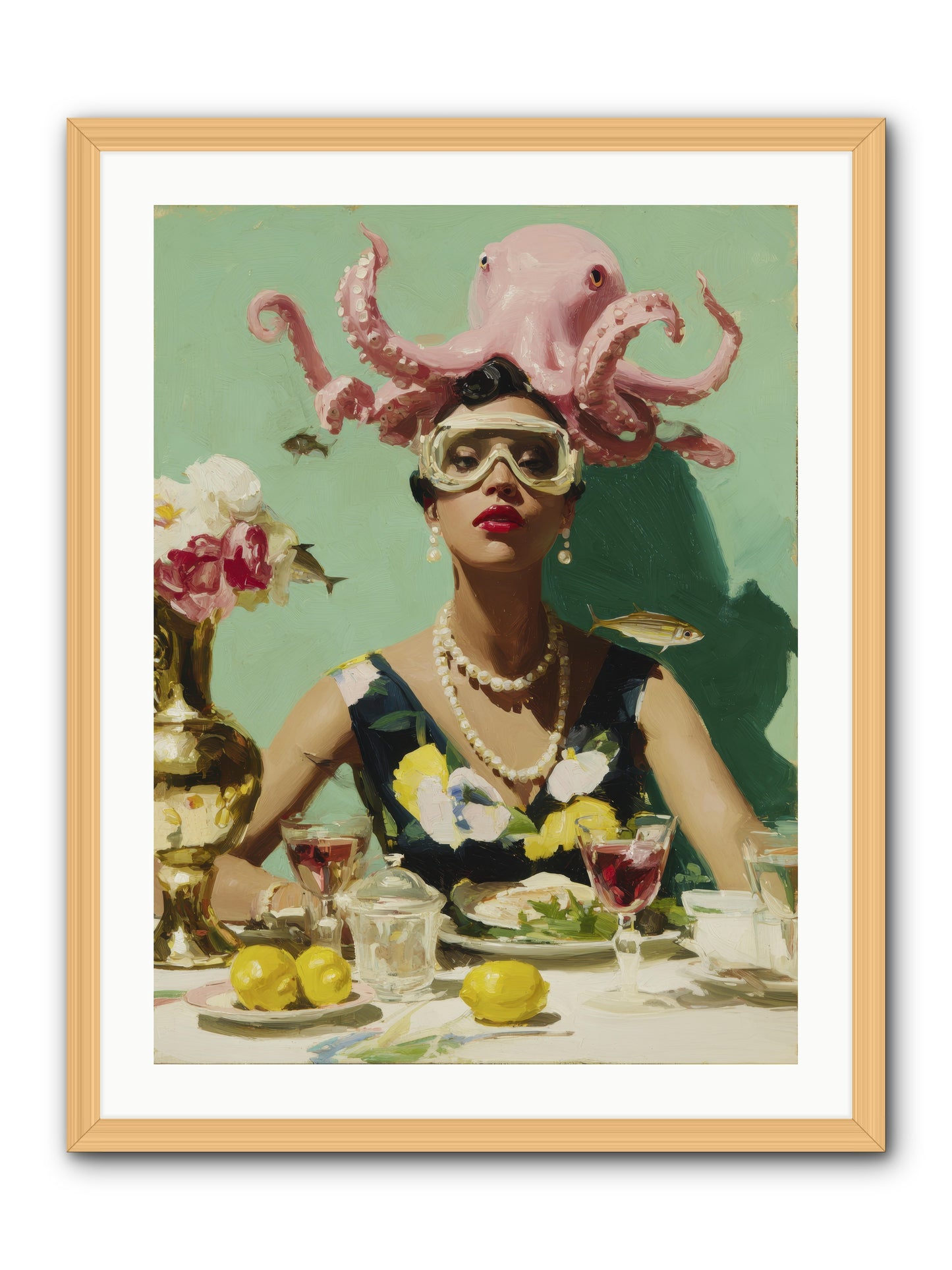 The Hour at Hotel Chérie -- Framed Print - Natural 24x32