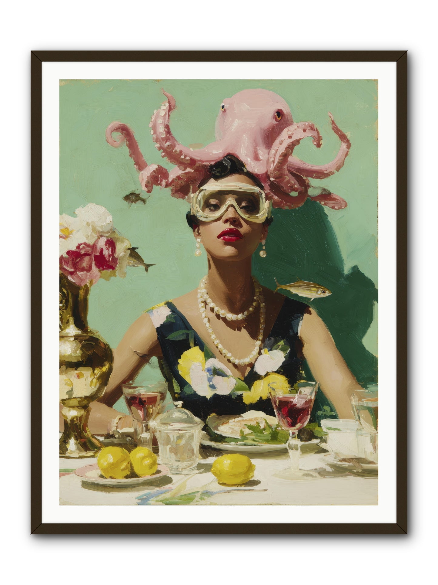 The Hour at Hotel Chérie -- Framed Print - Black 36x48