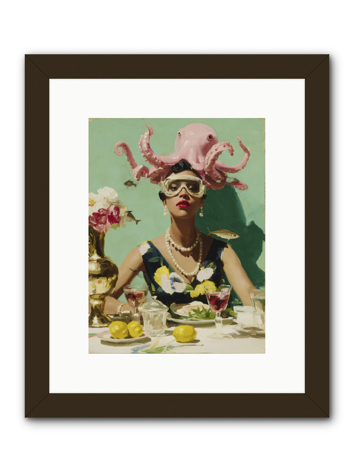 The Hour at Hotel Chérie -- Framed Print - Black 9x12